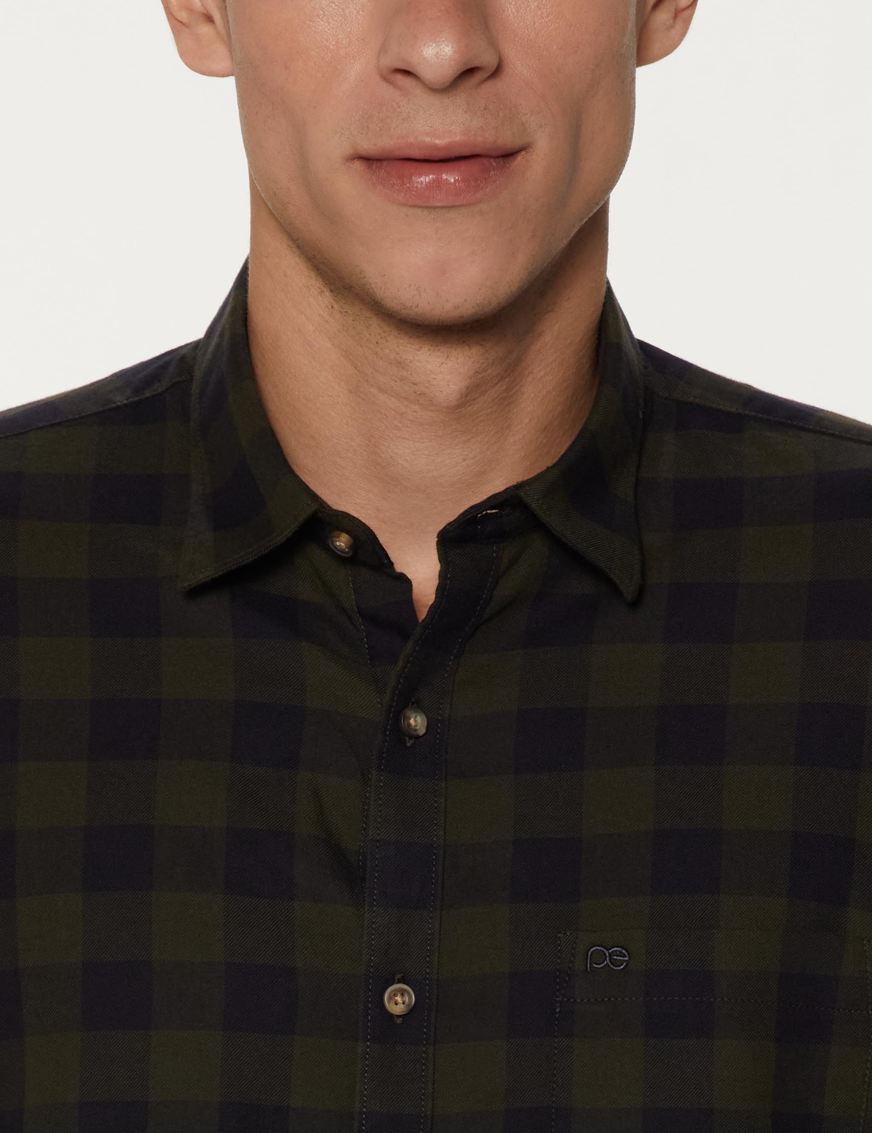 Peter England Men's Shirt - Olive - Image 3