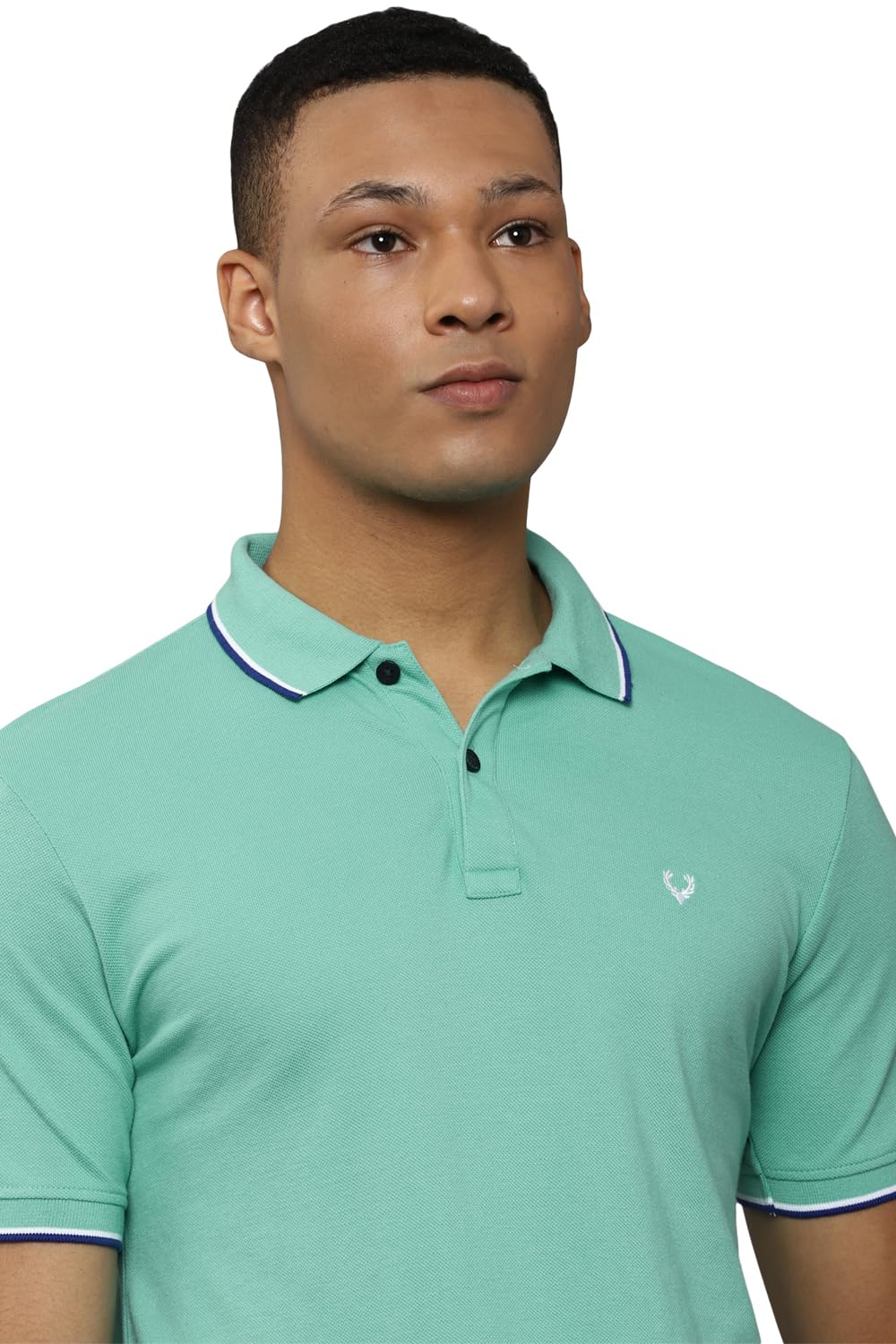 Allen Solly Men's Green Polo T-Shirt - Image 4