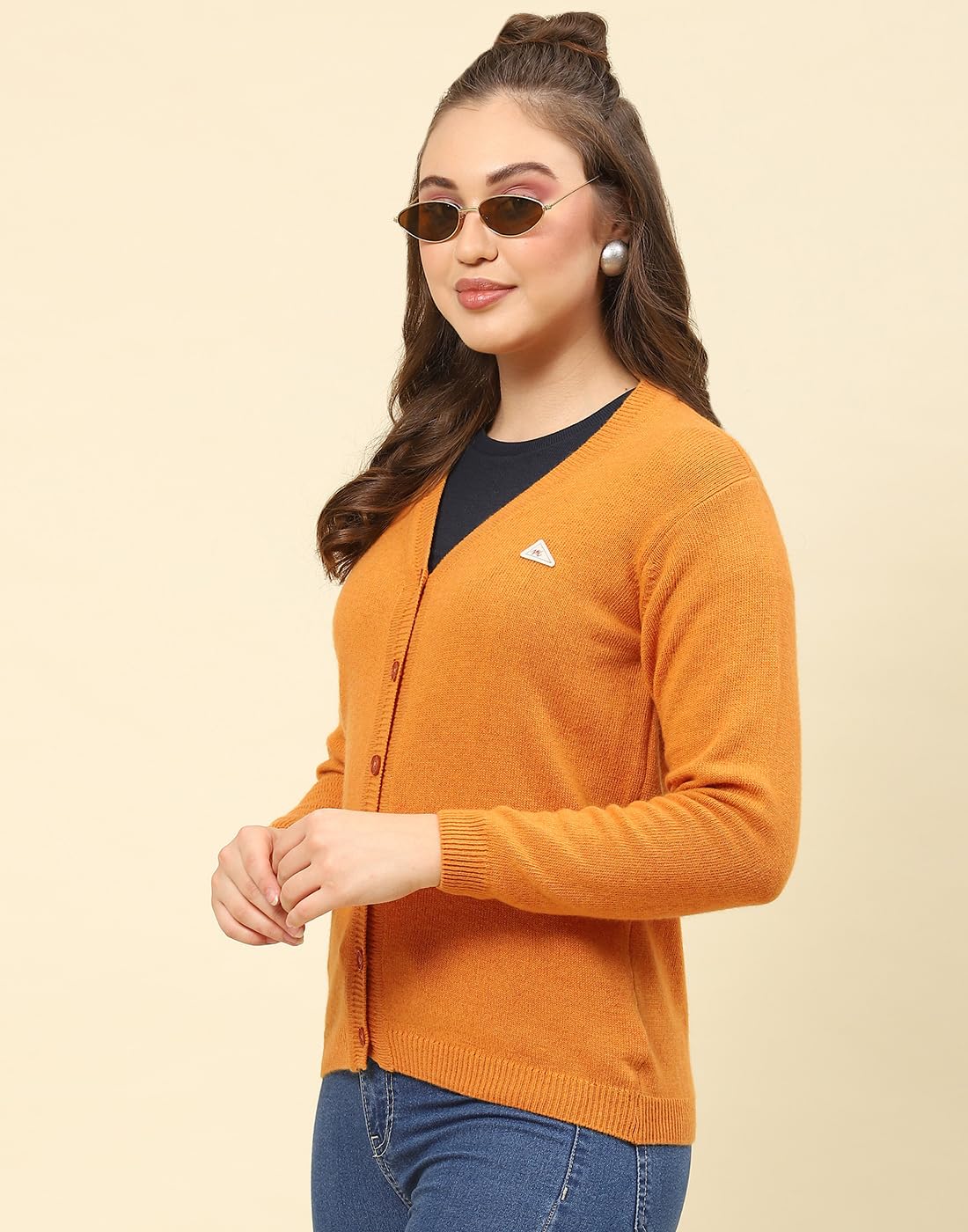 Monte Carlo Womens Cardigan - Mustard - Image 2