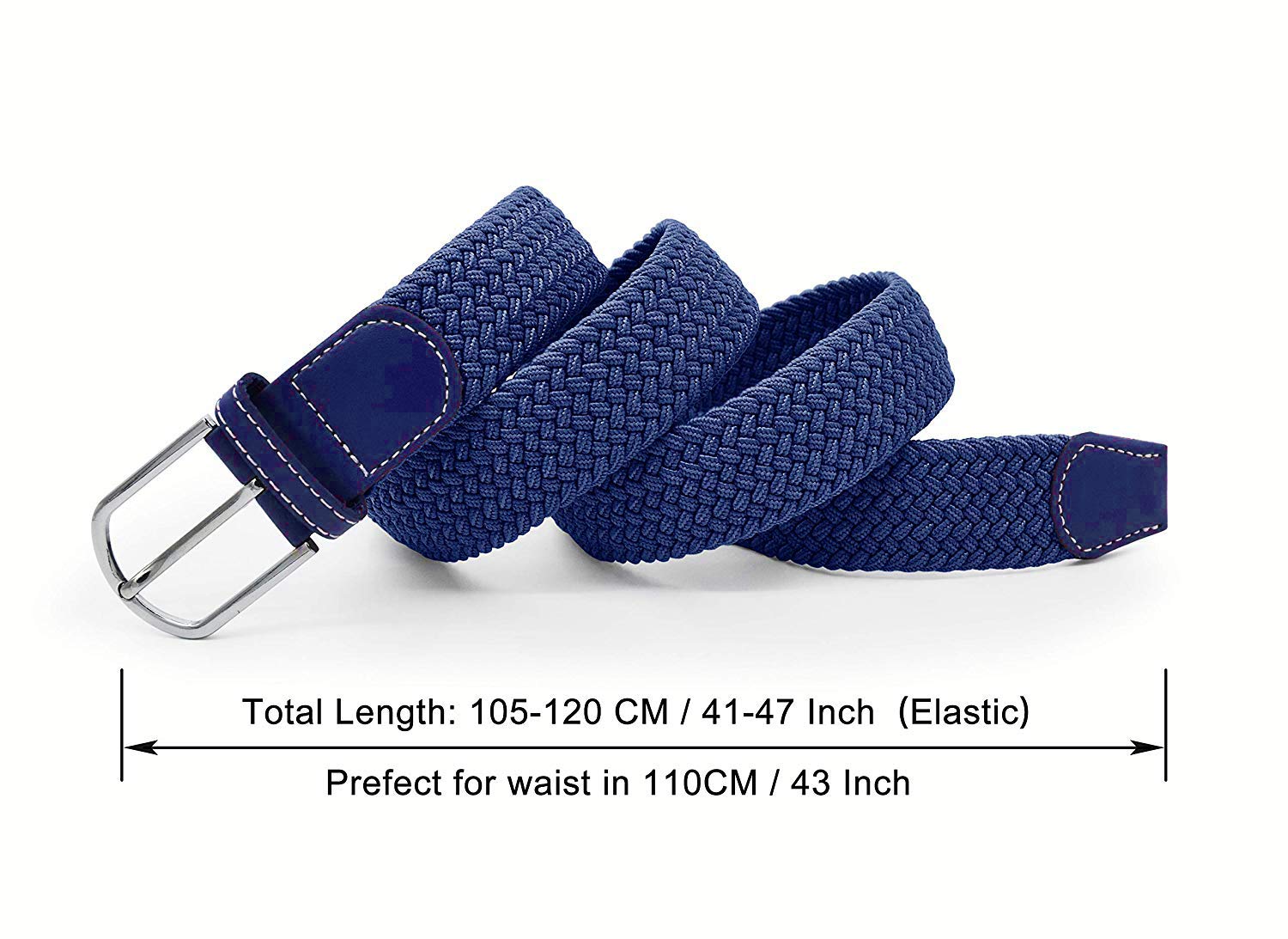ZORO Stretchable Braided Belt for Men & Women - Blue - Image 4