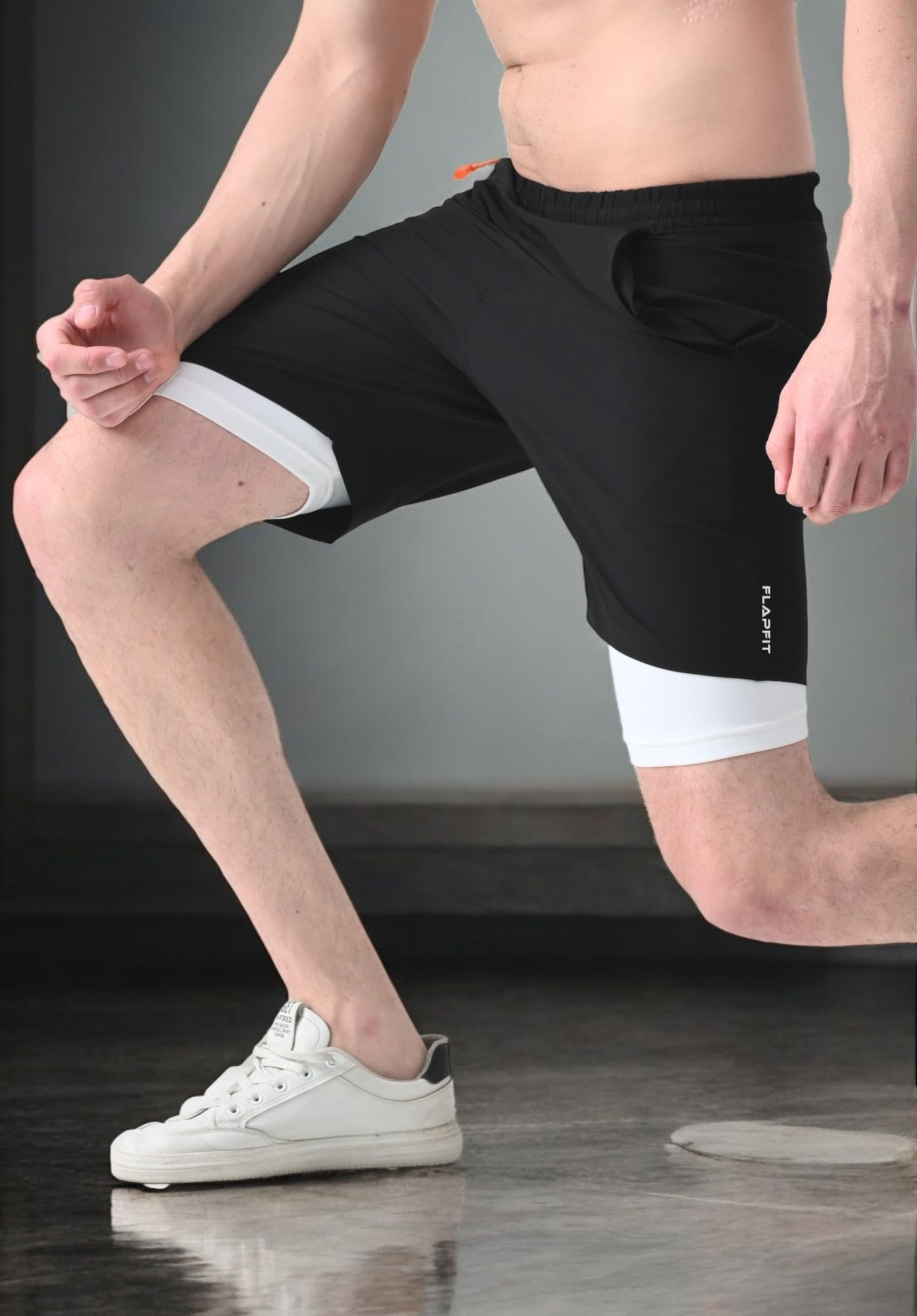 Flapfit Men's Running Shorts - Black - Image 3