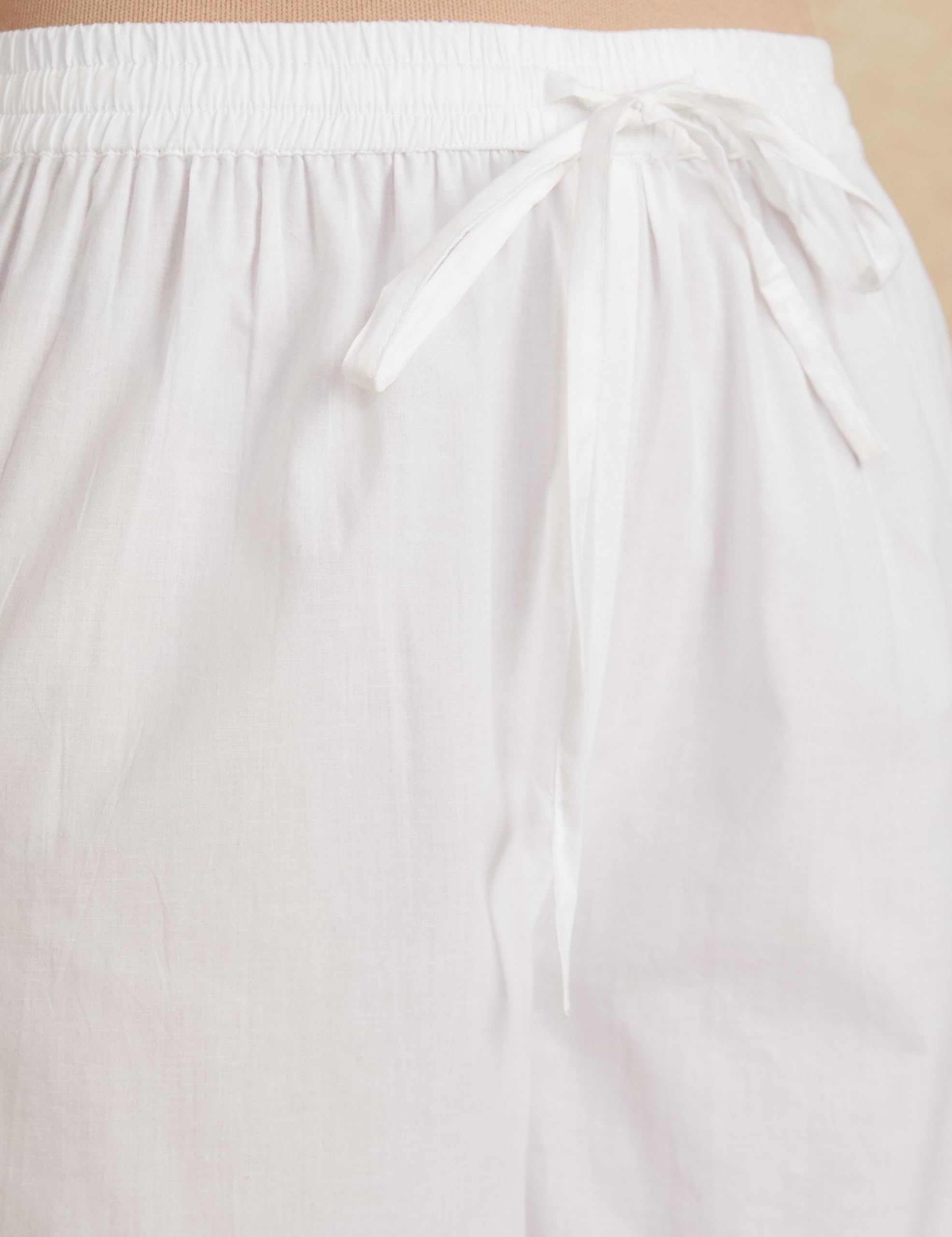 Myx Women's Cotton Palazzo Pants - White - Image 4