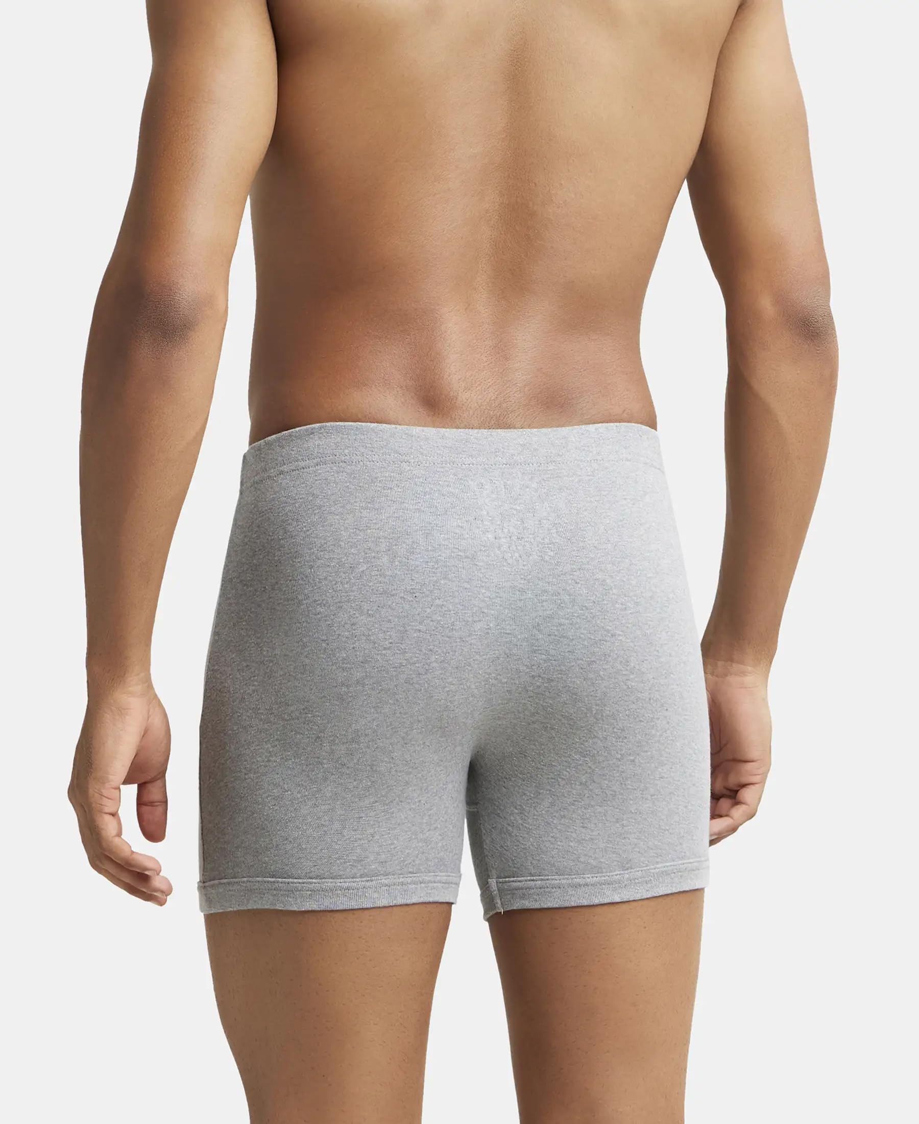 Jockey Men's Boxer Briefs - Grey Melange - Image 4