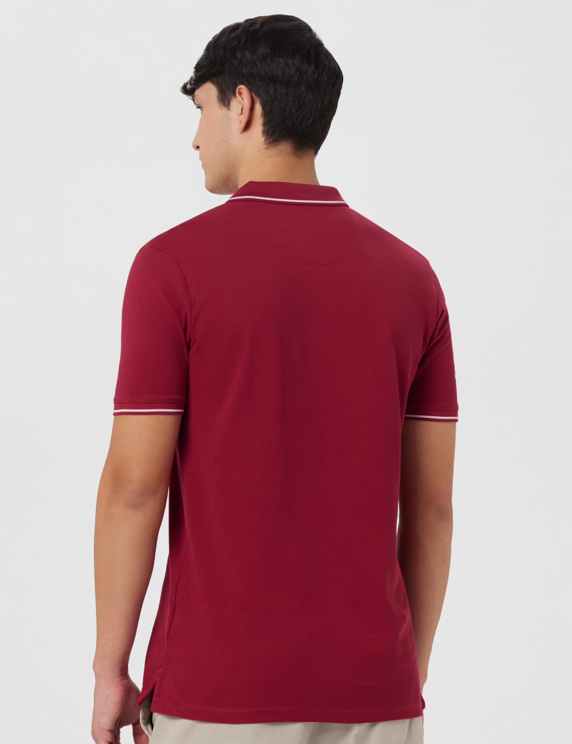 Louis Philippe Men's Red Polo Neck T-Shirt - Image 3