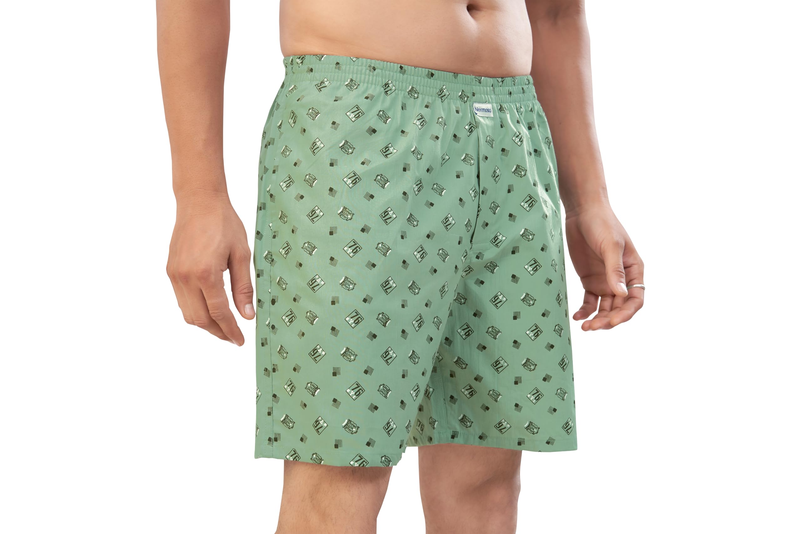 Nermosa Men Pure Cotton Printed Boxer Shorts - Image 2