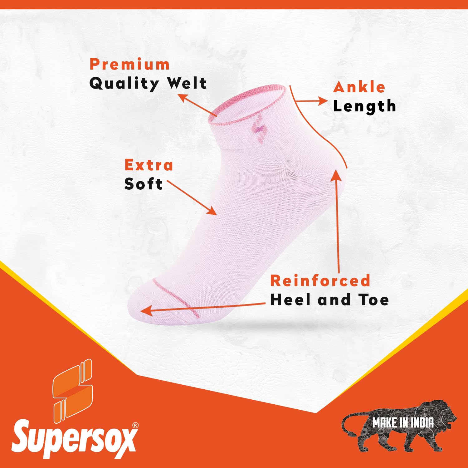 Pastel Ankle Socks for Women - Cotton Anti-Odour - Image 3