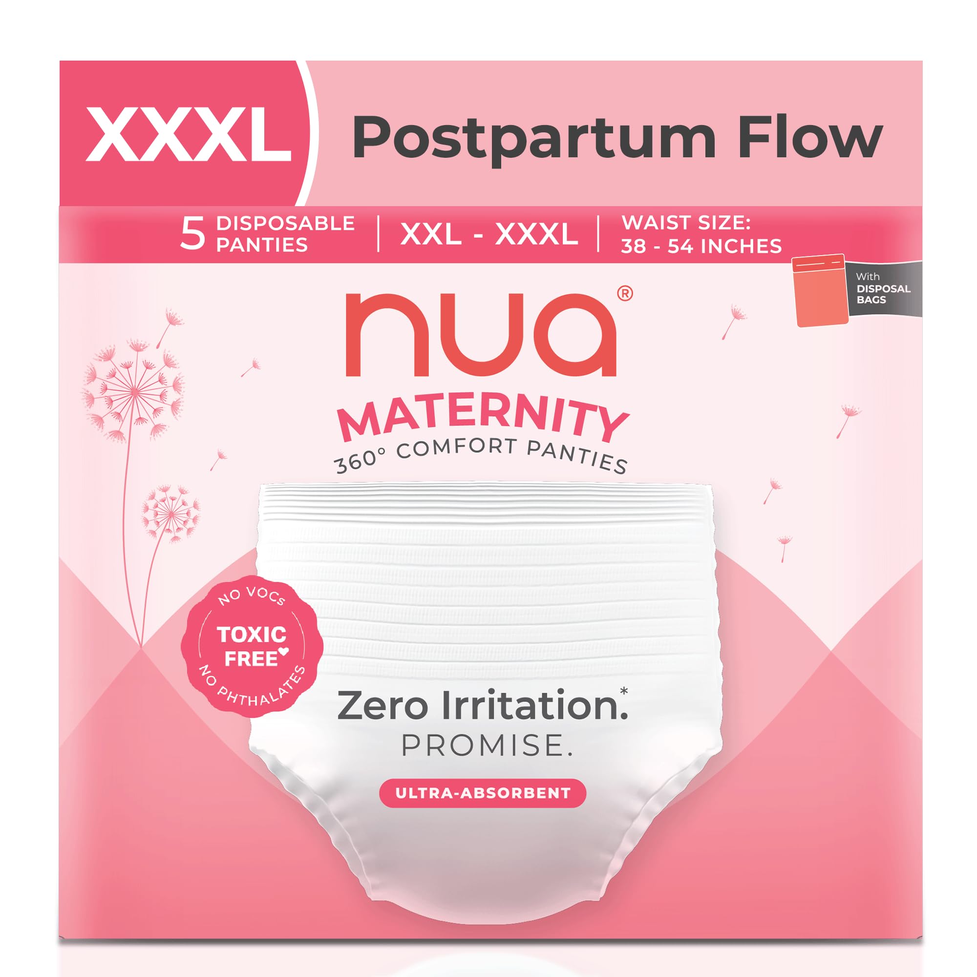 Nua Maternity Panties - Soft, Breathable, Leak-Proof