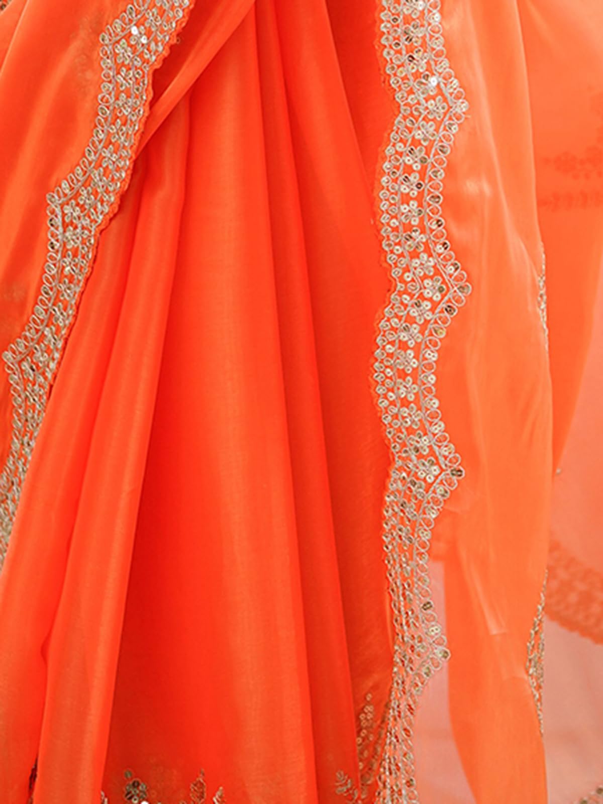 Satrani Women's Silk Saree with Sequins Embroidery - Image 5