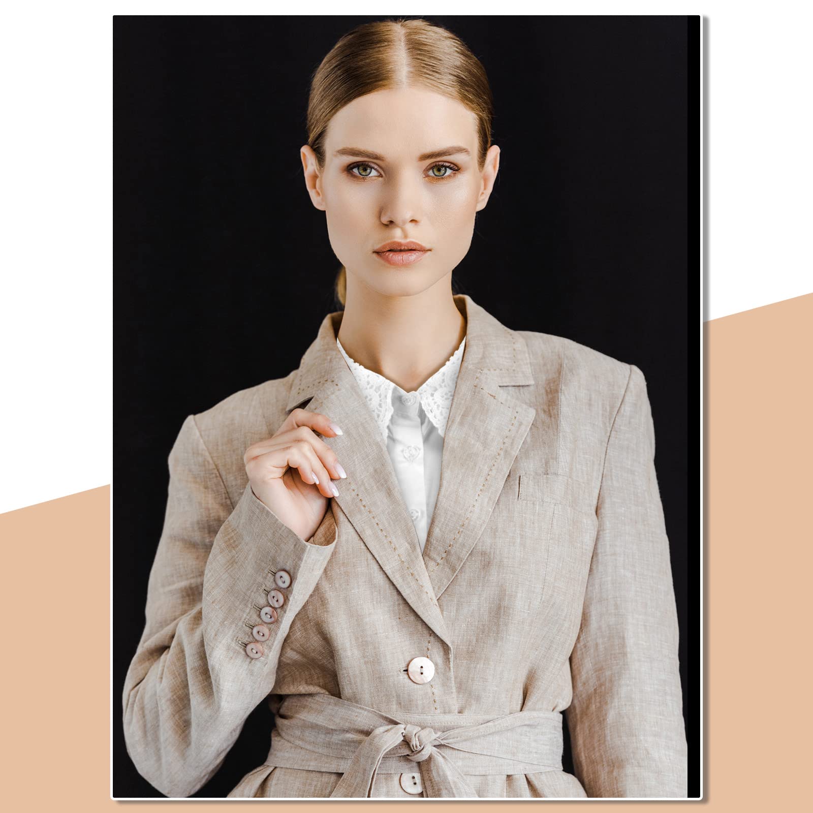 Zibuyu Women's Cotton Floral Lace Shirt - White - Image 5