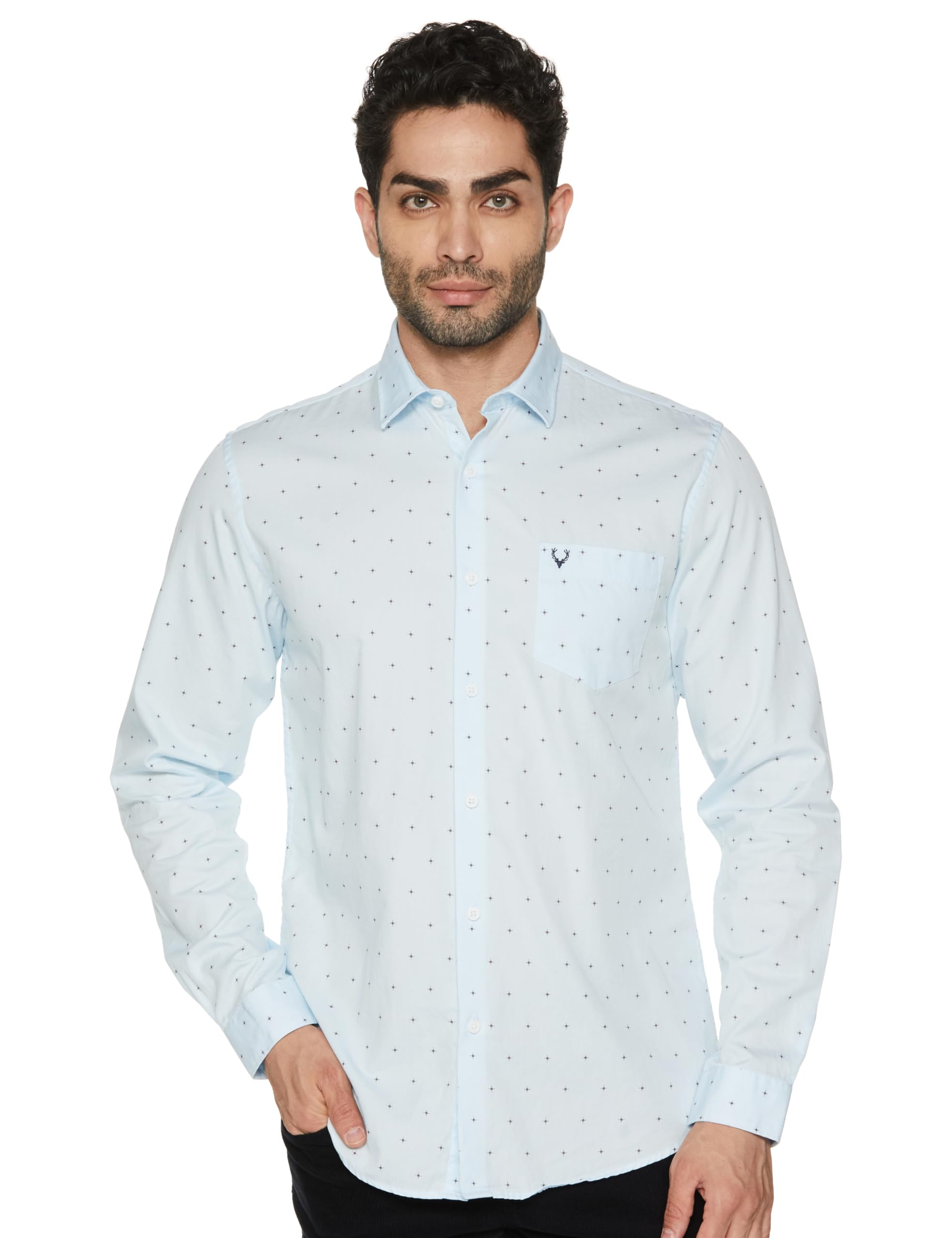 Allen Solly Men's Casual Shirt - Light Blue