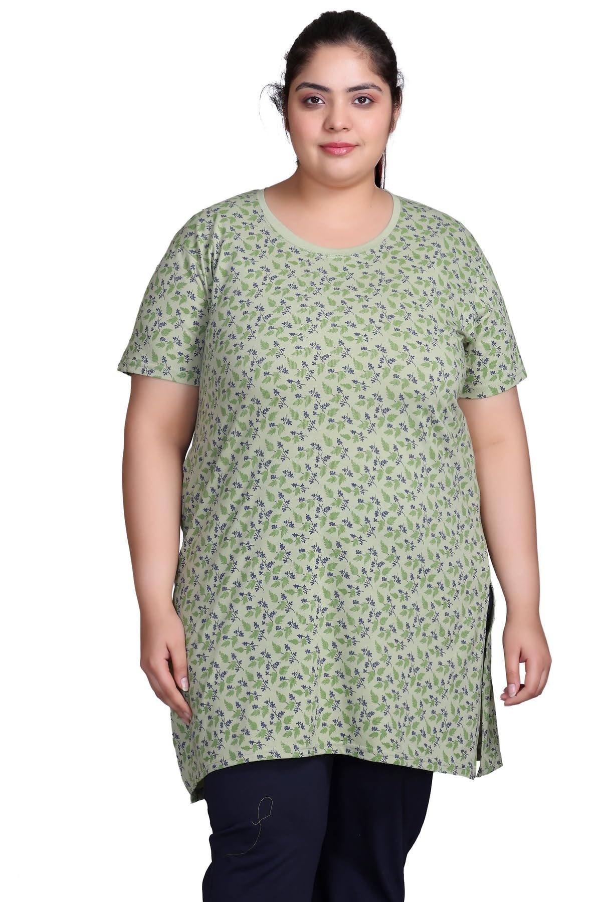 RYSH Women's Cotton Long-line Printed T-Shirt