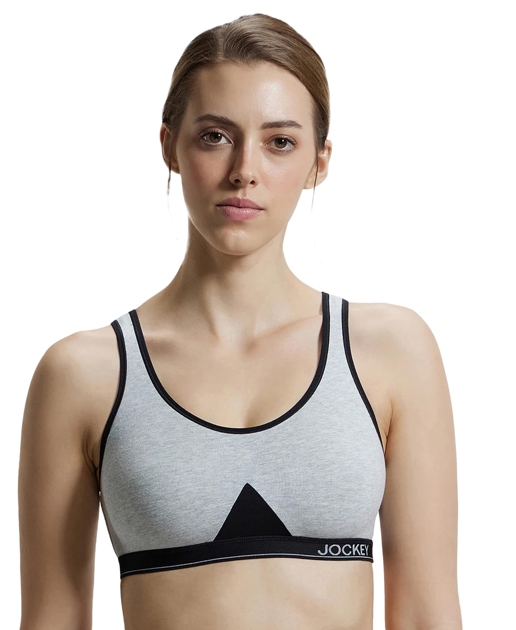 Jockey Women's Wirefree Non Padded Active Bra - Steel Grey