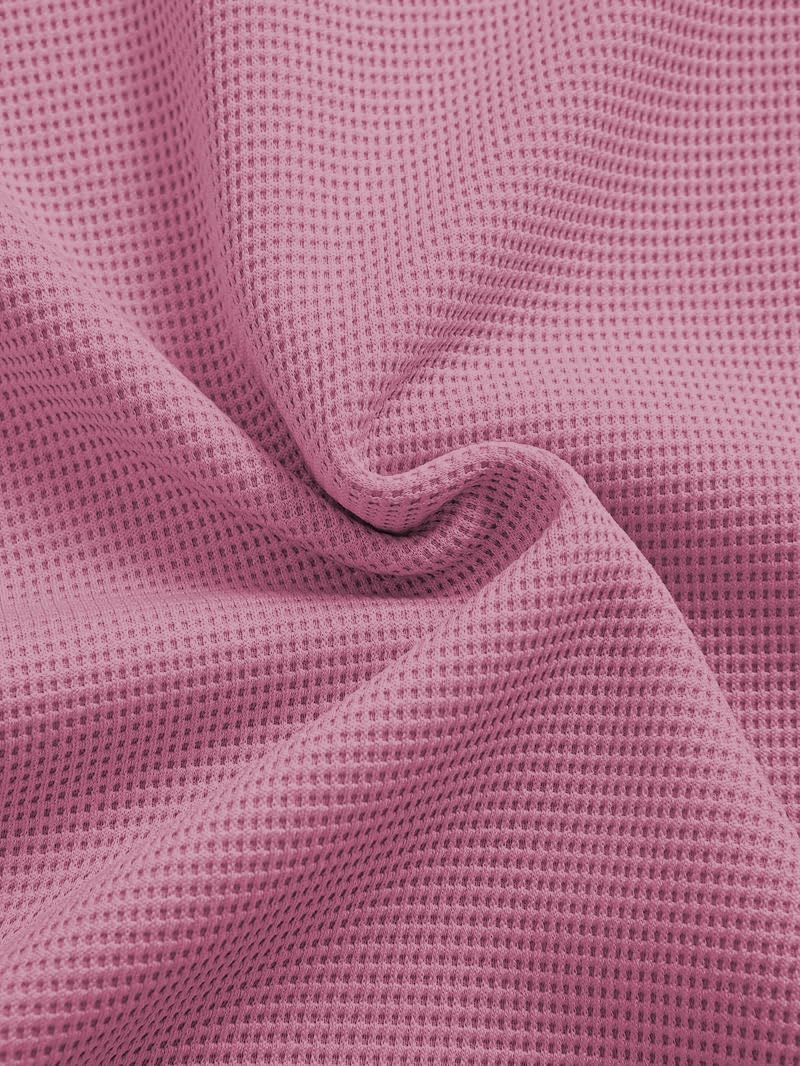 TAGDO Men's Pink Waffle Knit Polo T-Shirt - Image 5