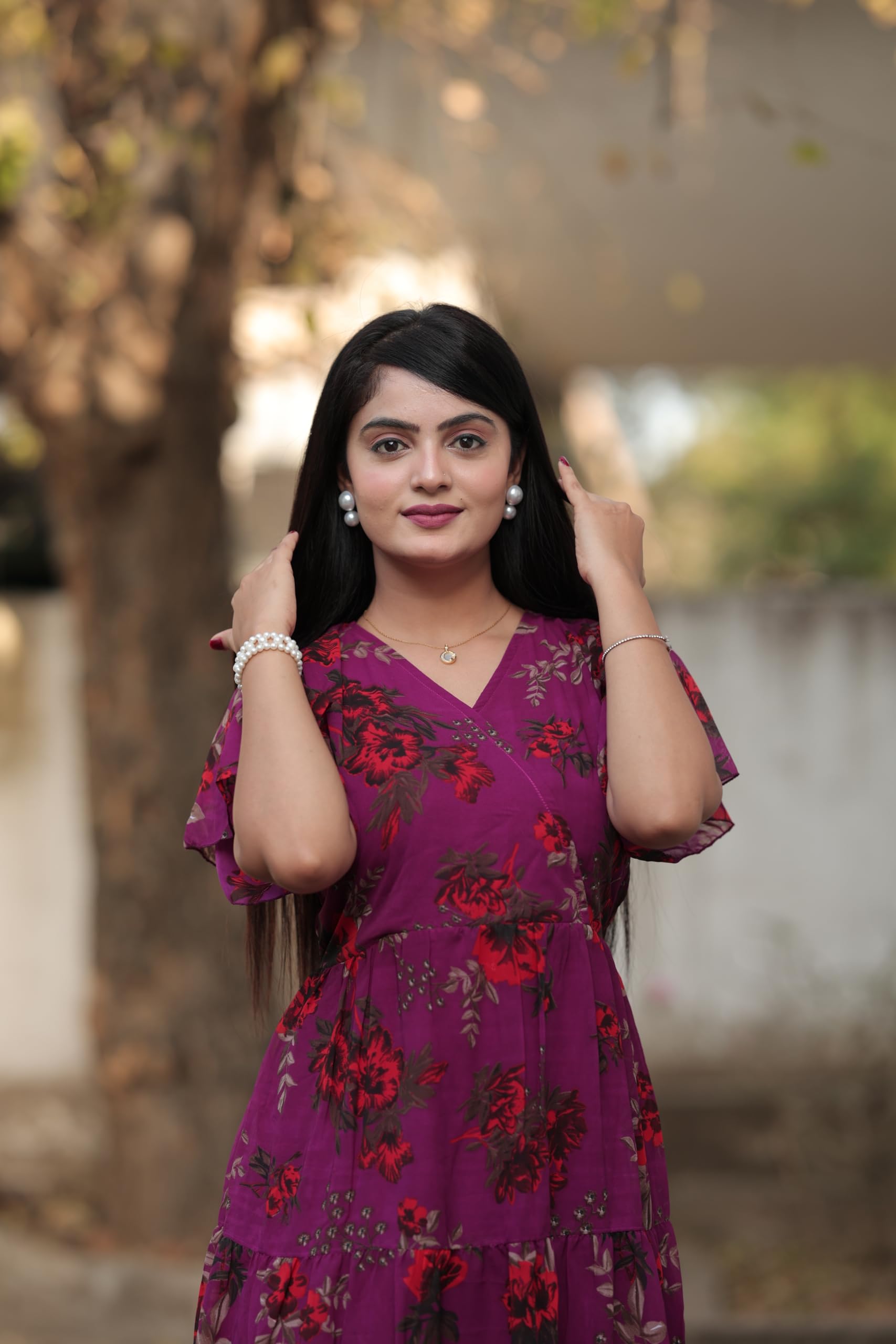 HOSI Women Georgette Printed Dress - Image 2