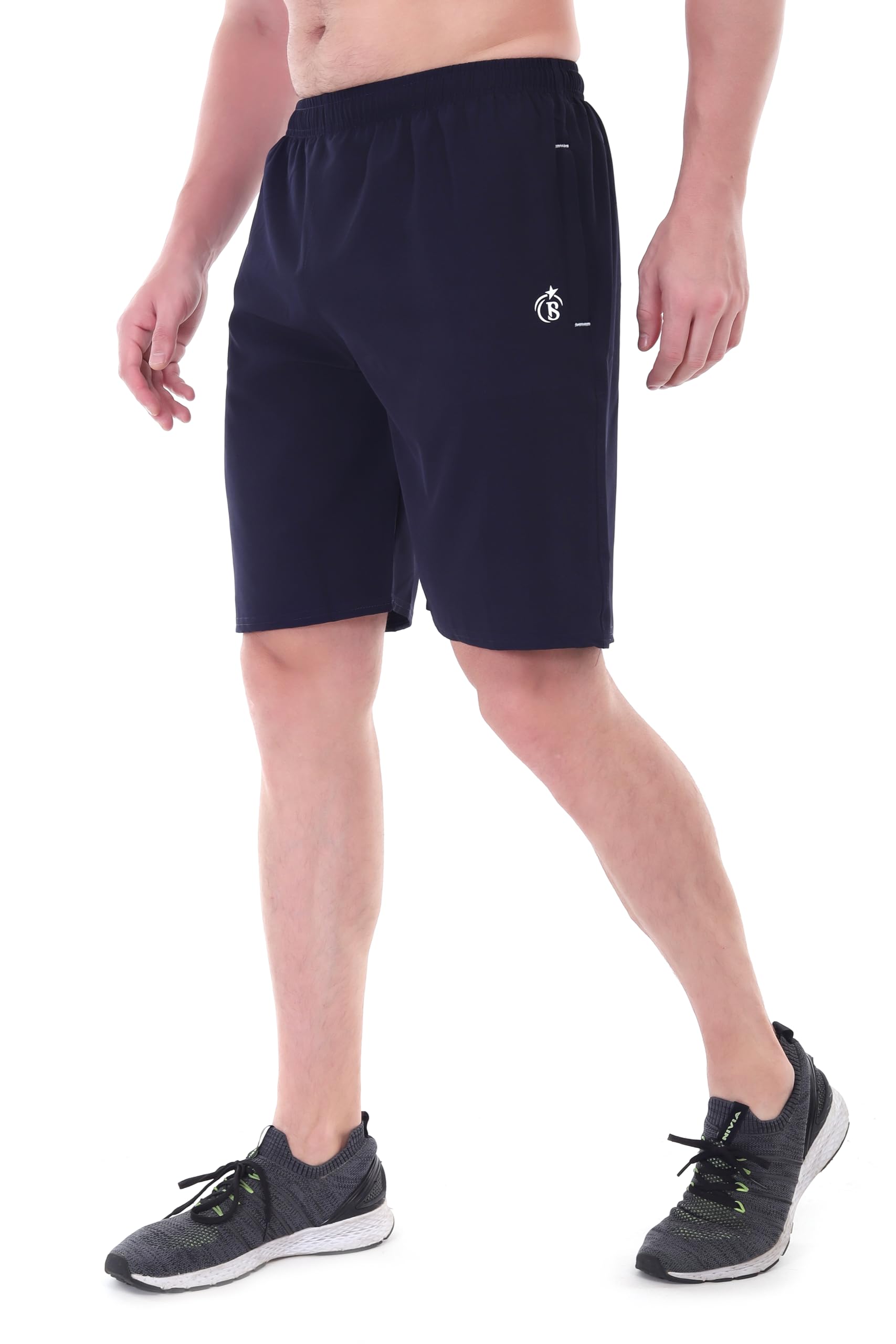 BLUE STAR SHARK Men's Athletic Shorts - Blue & Black - Image 2