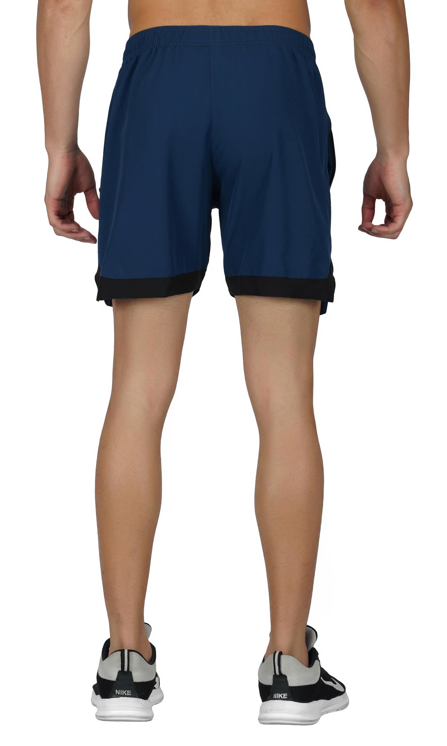 NEVER LOSE Men's Quick Dry Running Shorts - T-Blue - Image 3