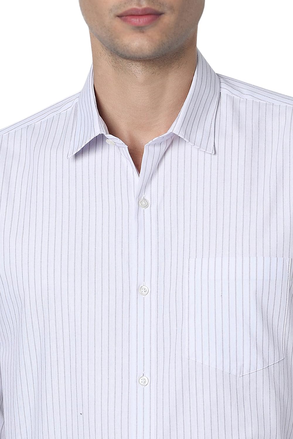 Peter England Men Striped Formal Shirt - Image 4