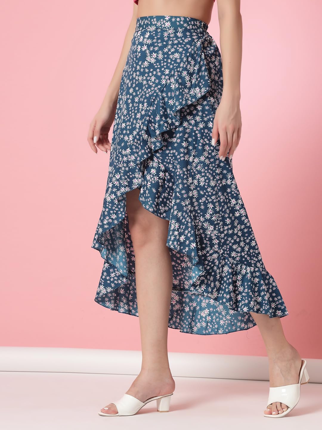 OOMPH! Long Skirts for Women - Blue - Image 3