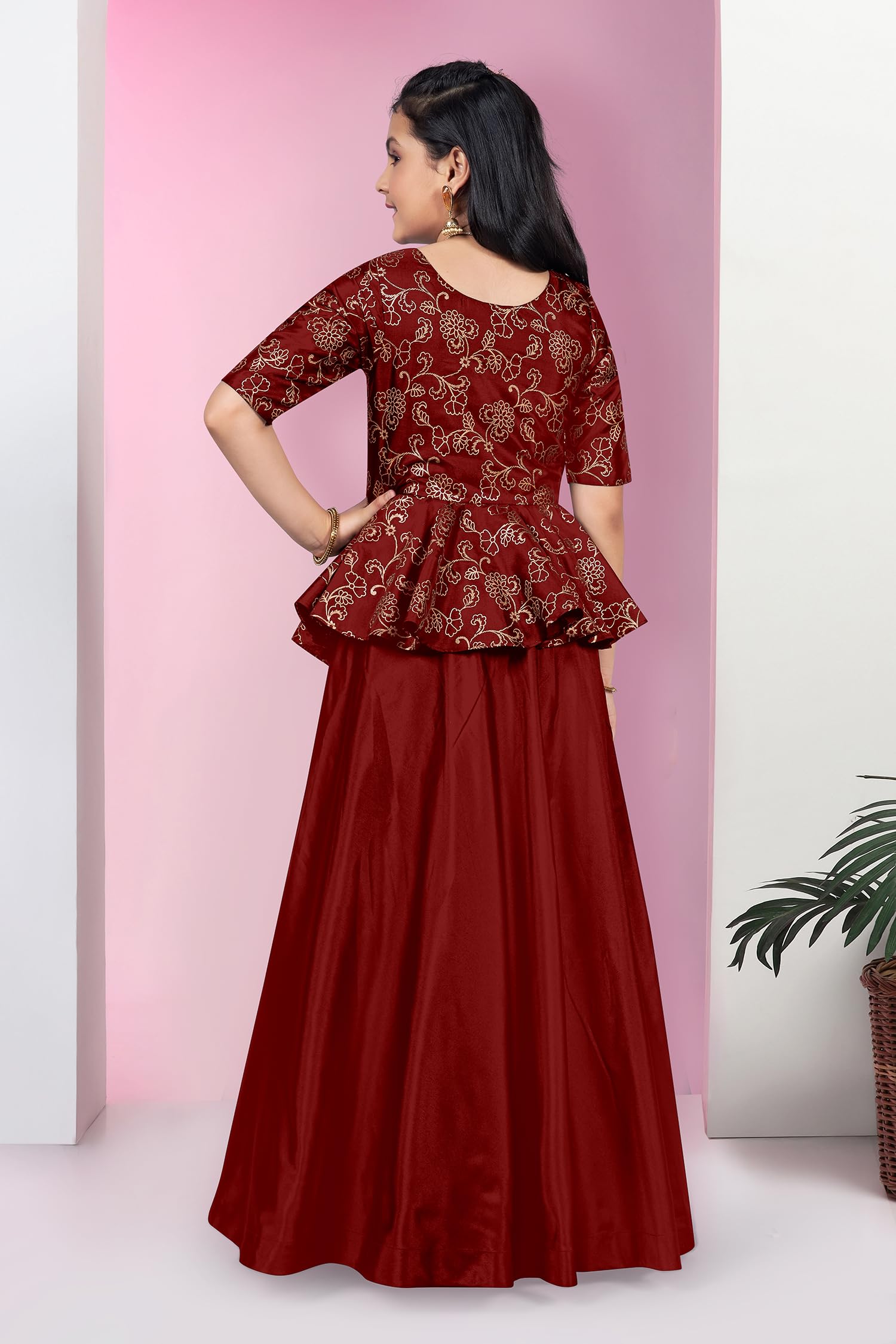 Jwalin Girls Cotton Blend Maxi Dress - Image 2