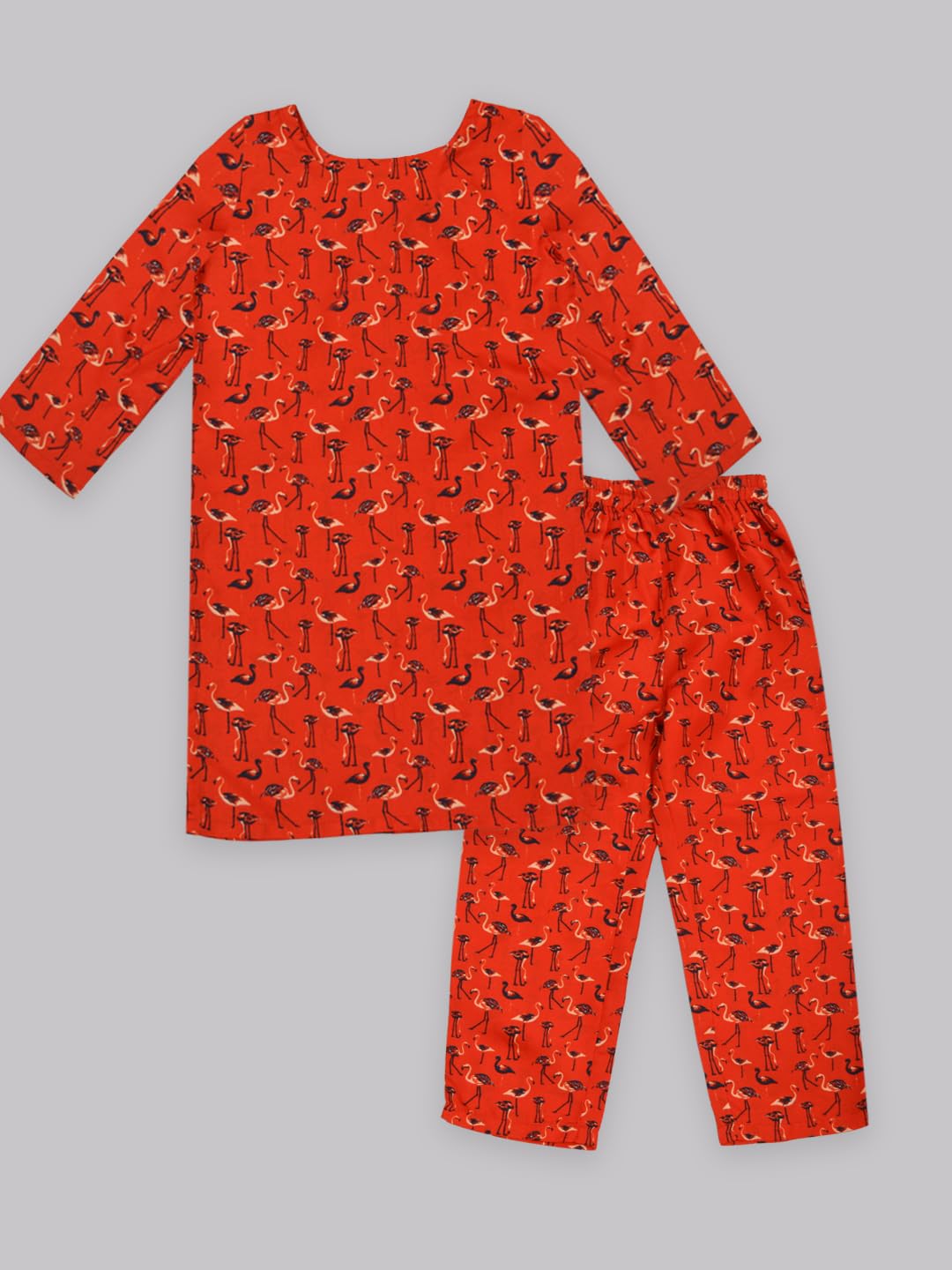 A.T.U.N. Girls Kurti and Pant Set - Animal Motif - Image 4
