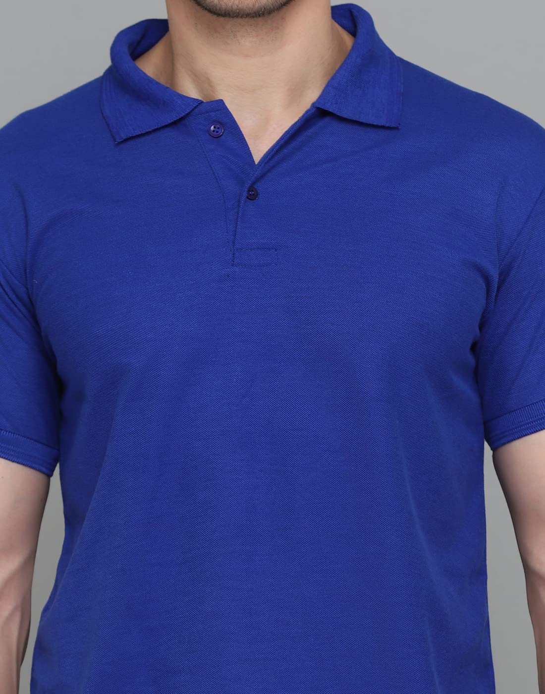 INKKR Men Polo Neck T-Shirt - Royal - Image 5