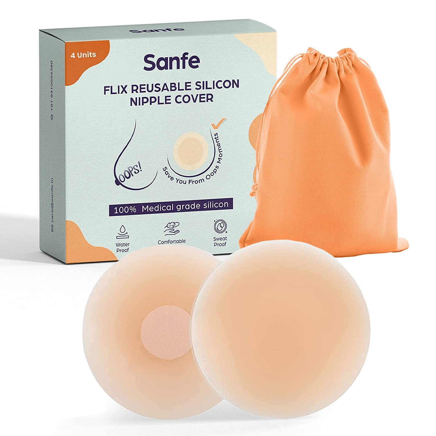 Sanfe Flix Reusable Silicone Nipple Cover