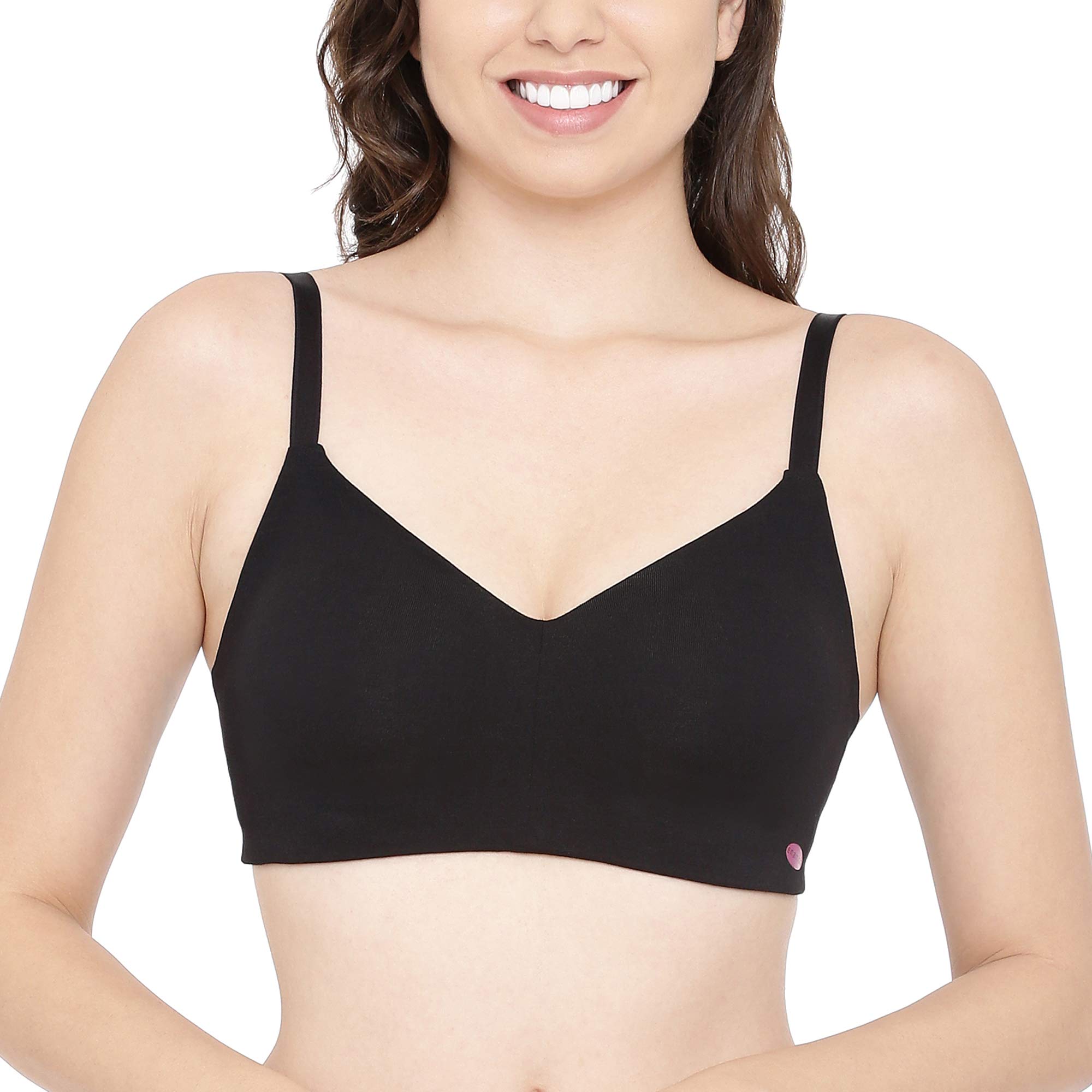 Enamor Full Coverage Cotton Bra - Black