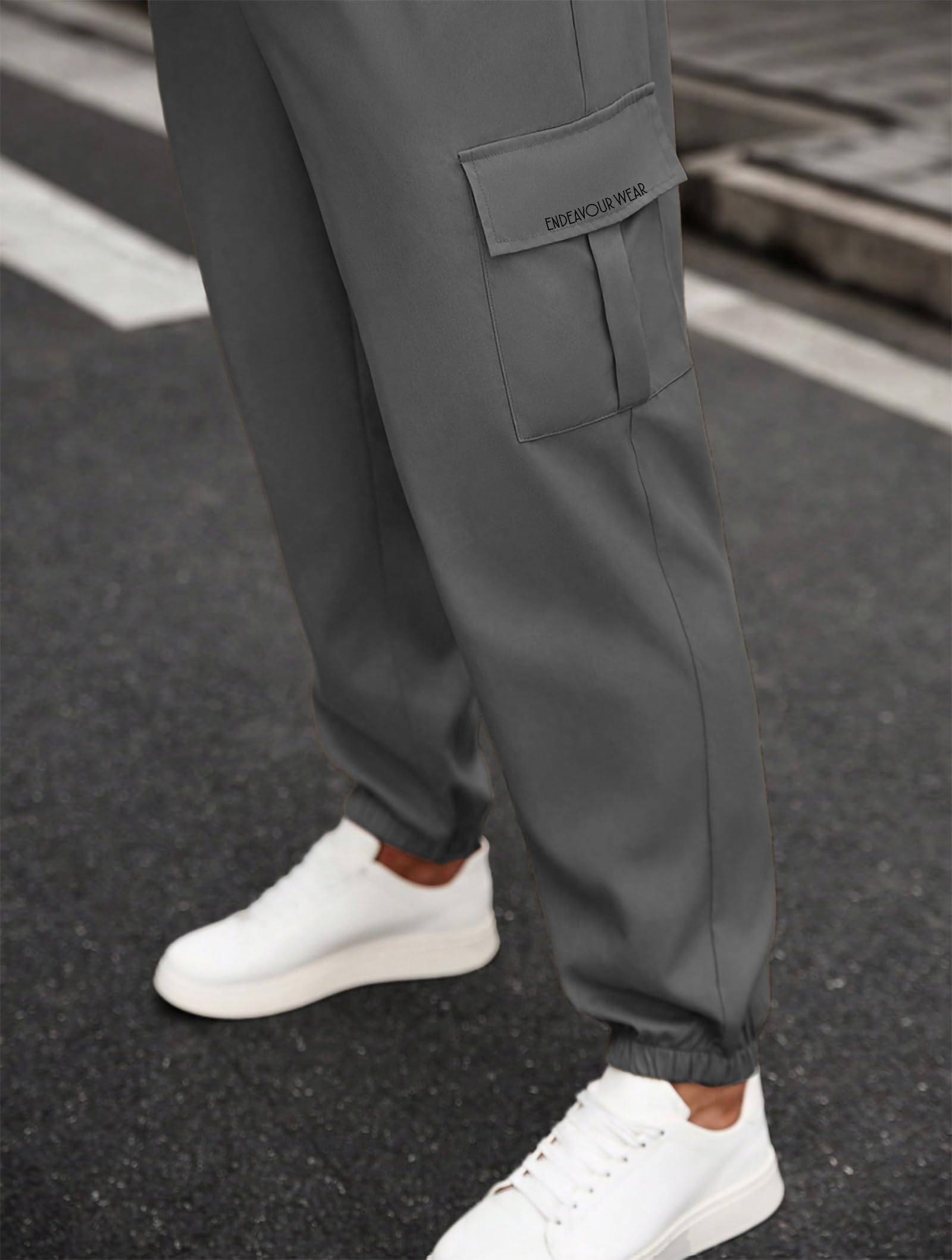 ENDEAVOUR WEAR Men's Dark Grey Track Pants - Image 4