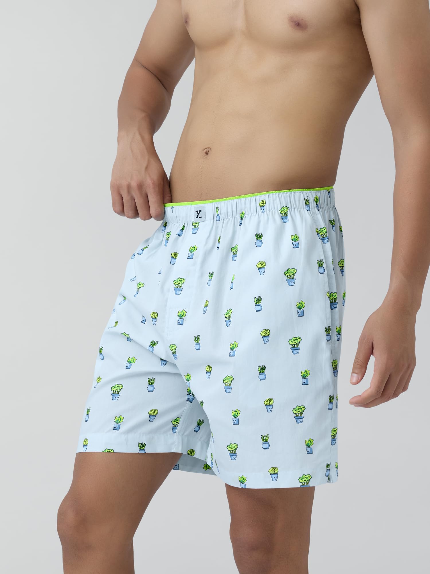 XYXX Men's Cotton Boxers - Green - Image 3