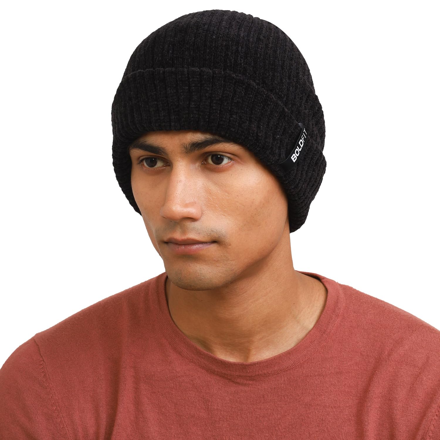 Boldfit Unisex Black Winter Beanie