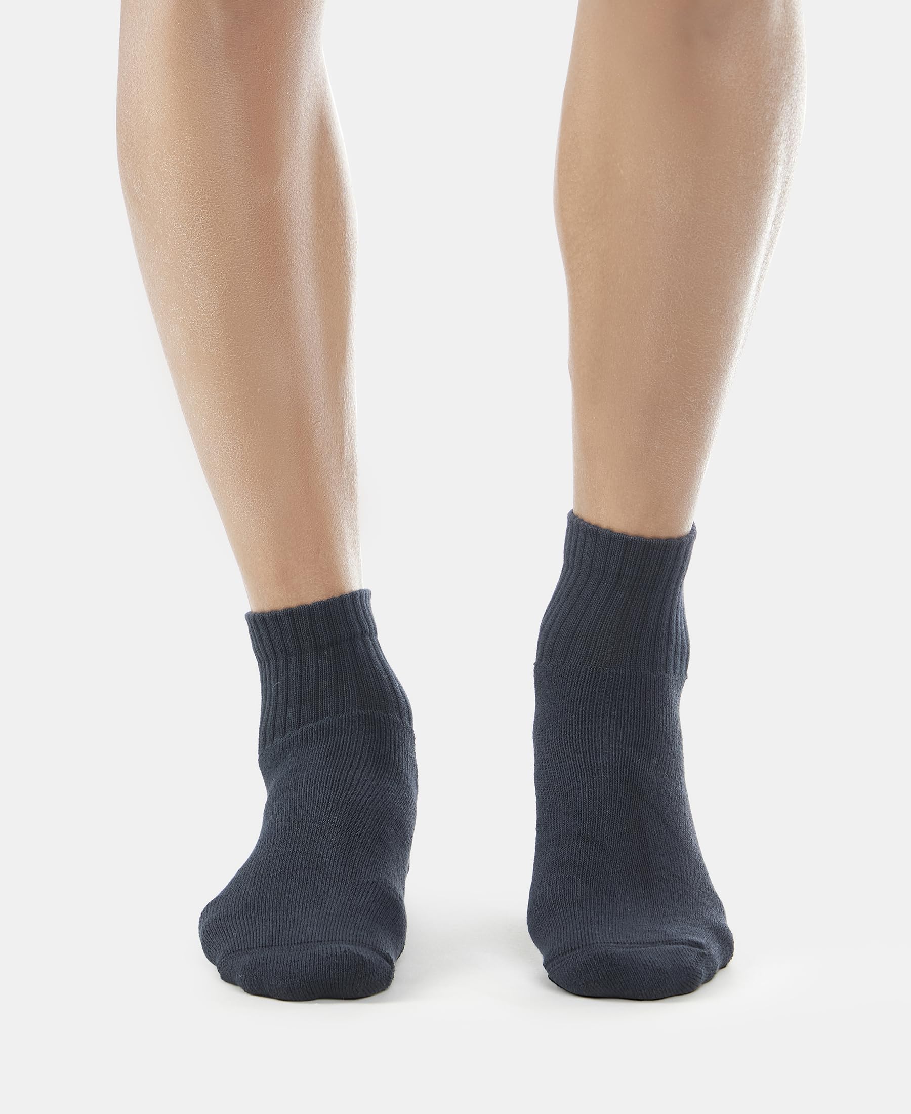 Jockey Men's MOVE Ankle Socks - Black/Midgrey/Navy - Image 5