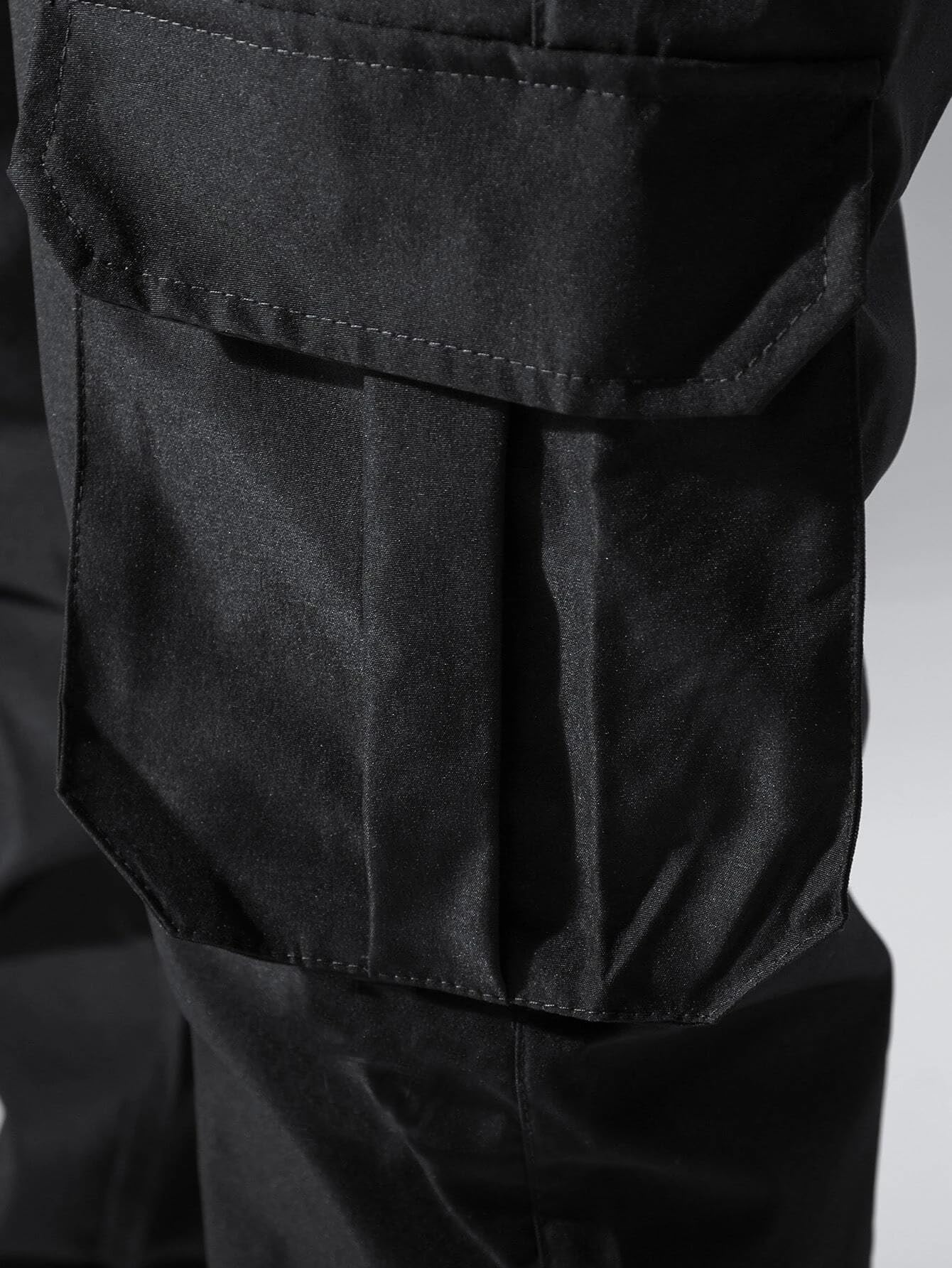 Lymio Men's Black Cargo Pants - Image 5