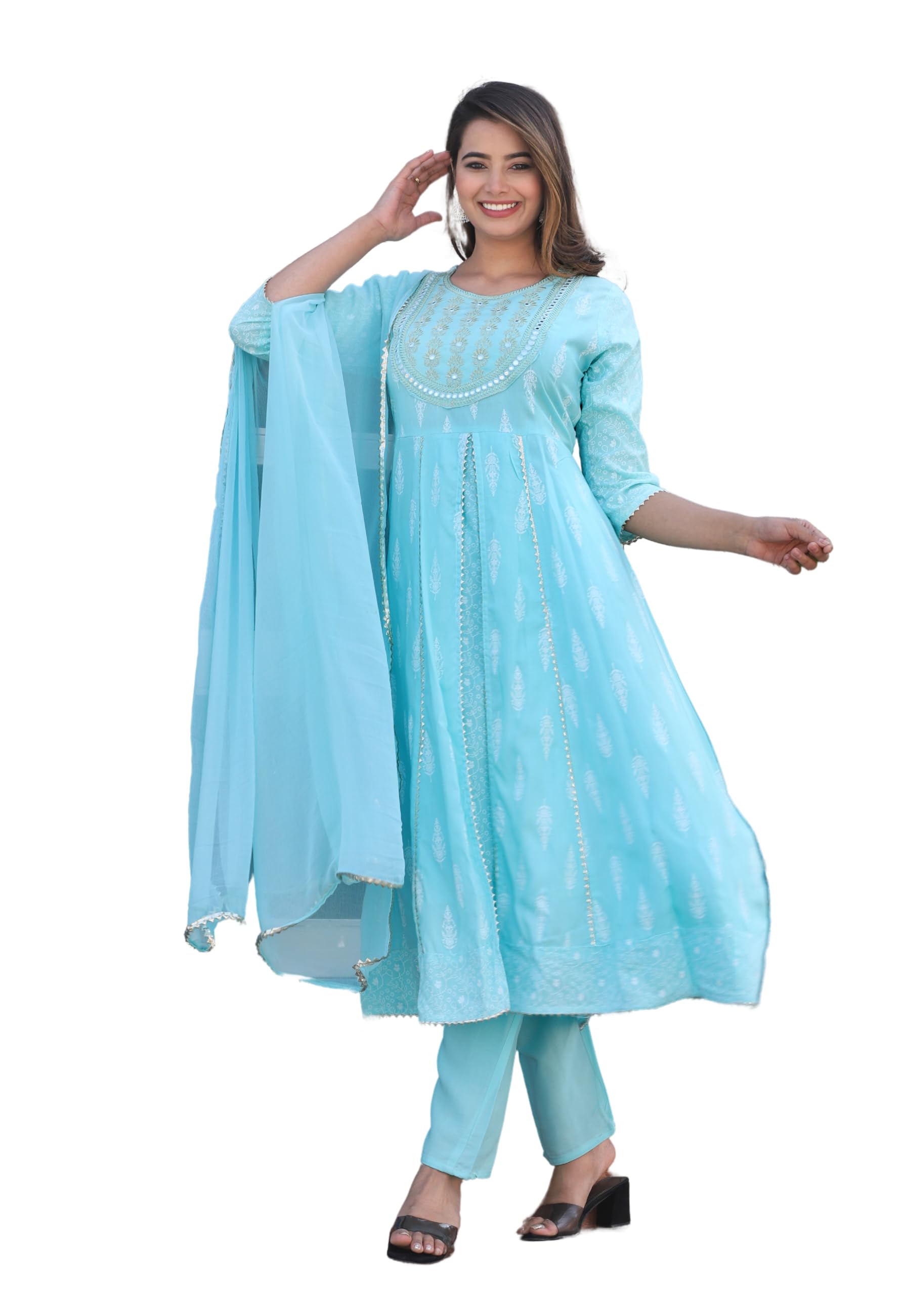 JD Finishing Rayon Printed Kurta Set for Women