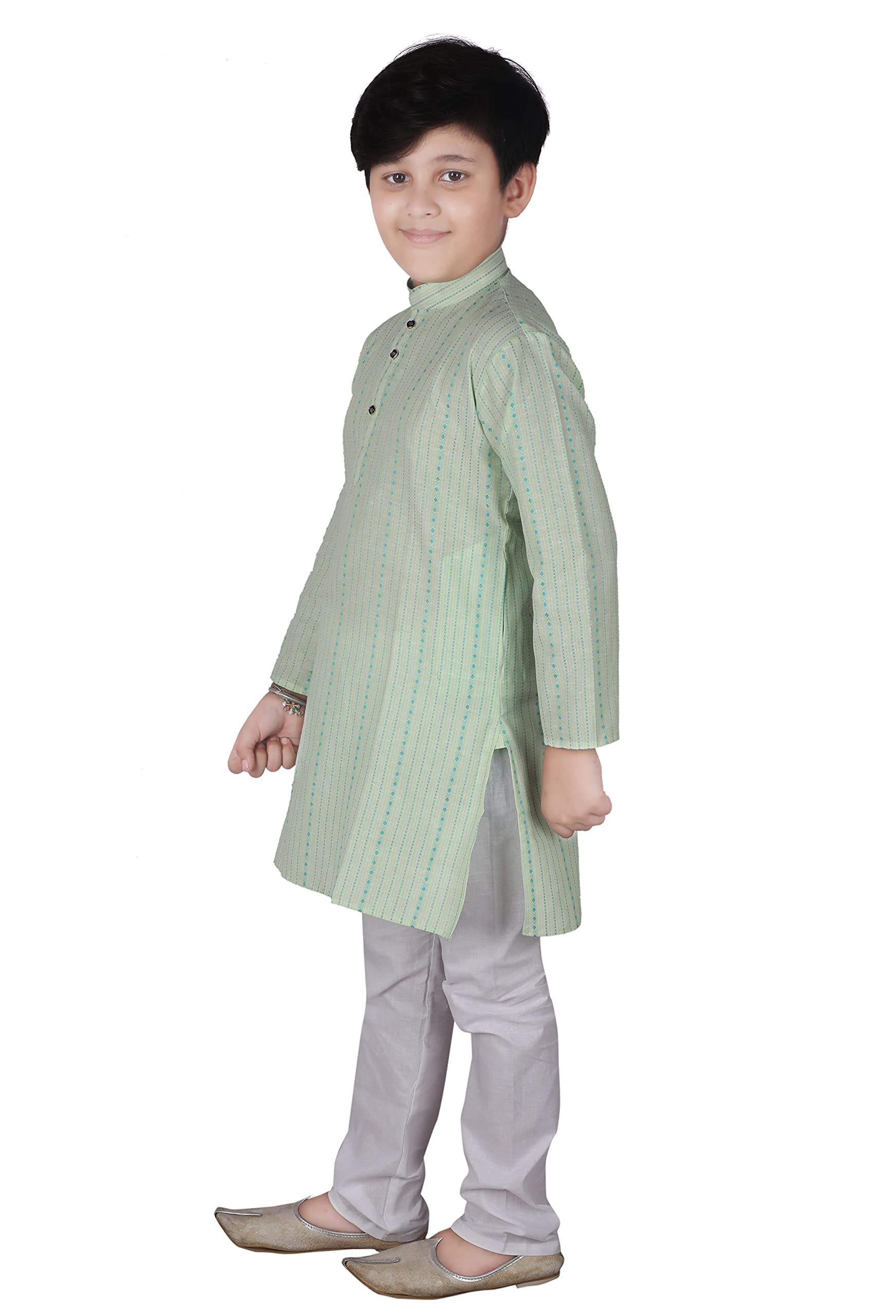 Pro-Ethic Cotton Striped Kids Kurta Pyjama for Boys - Image 4