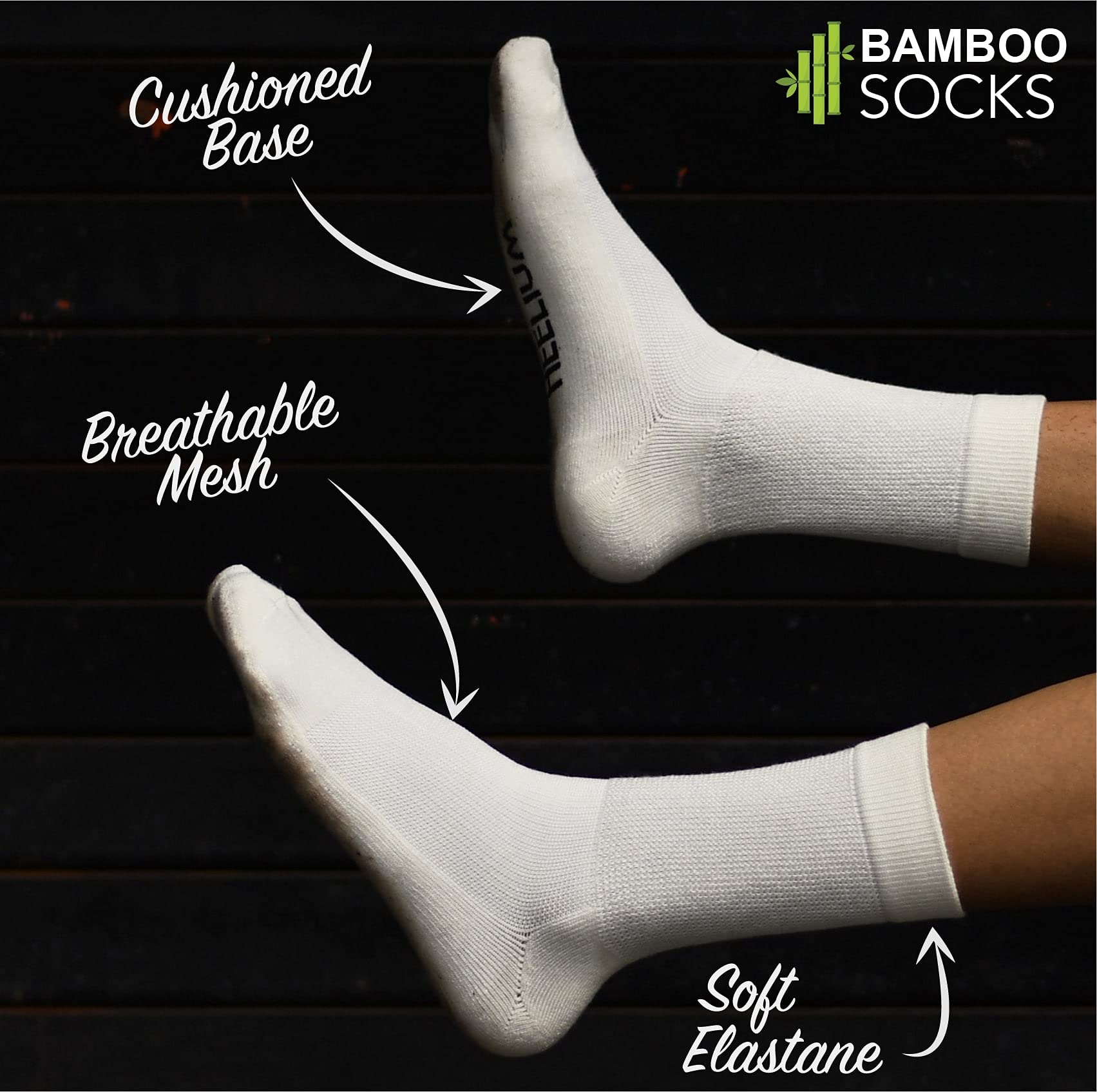 HEELIUM Bamboo Crew Socks for Men - Odour Free - Image 3
