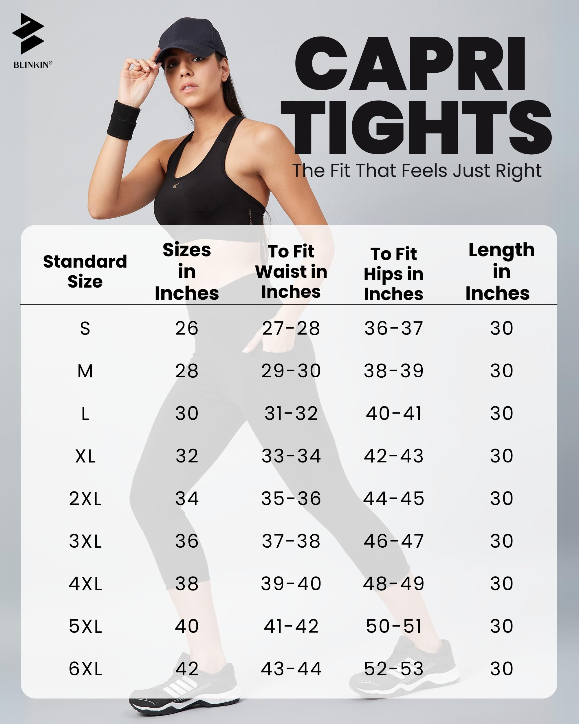 BLINKIN Gym Pants for Women - Capri with Side Pockets - Image 4