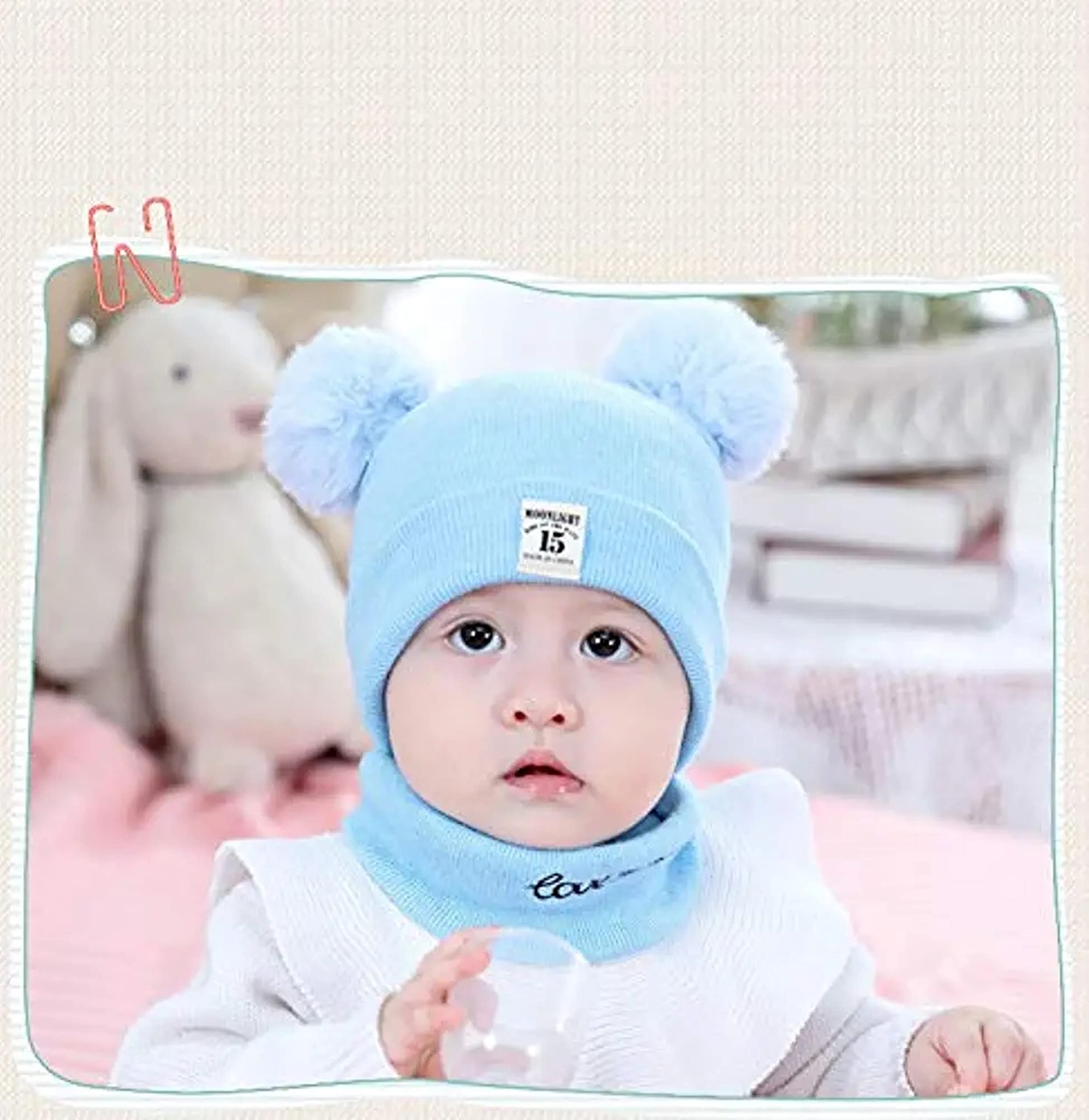 REFFER Unisex Baby Winter Beanie - Sky Blue - Image 4