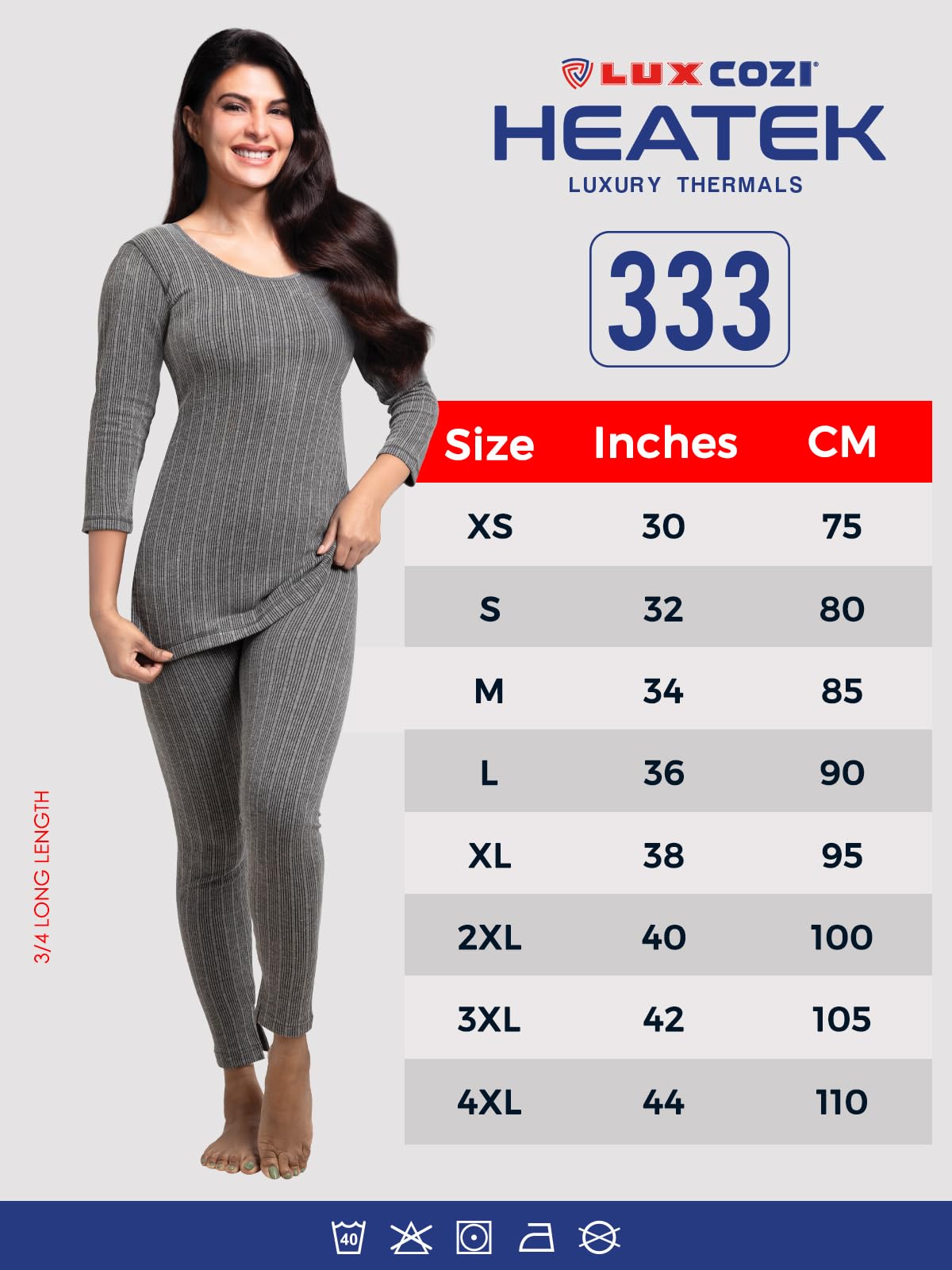 Lux Cozi Women's HEATEK Charcoal Melange - Image 2