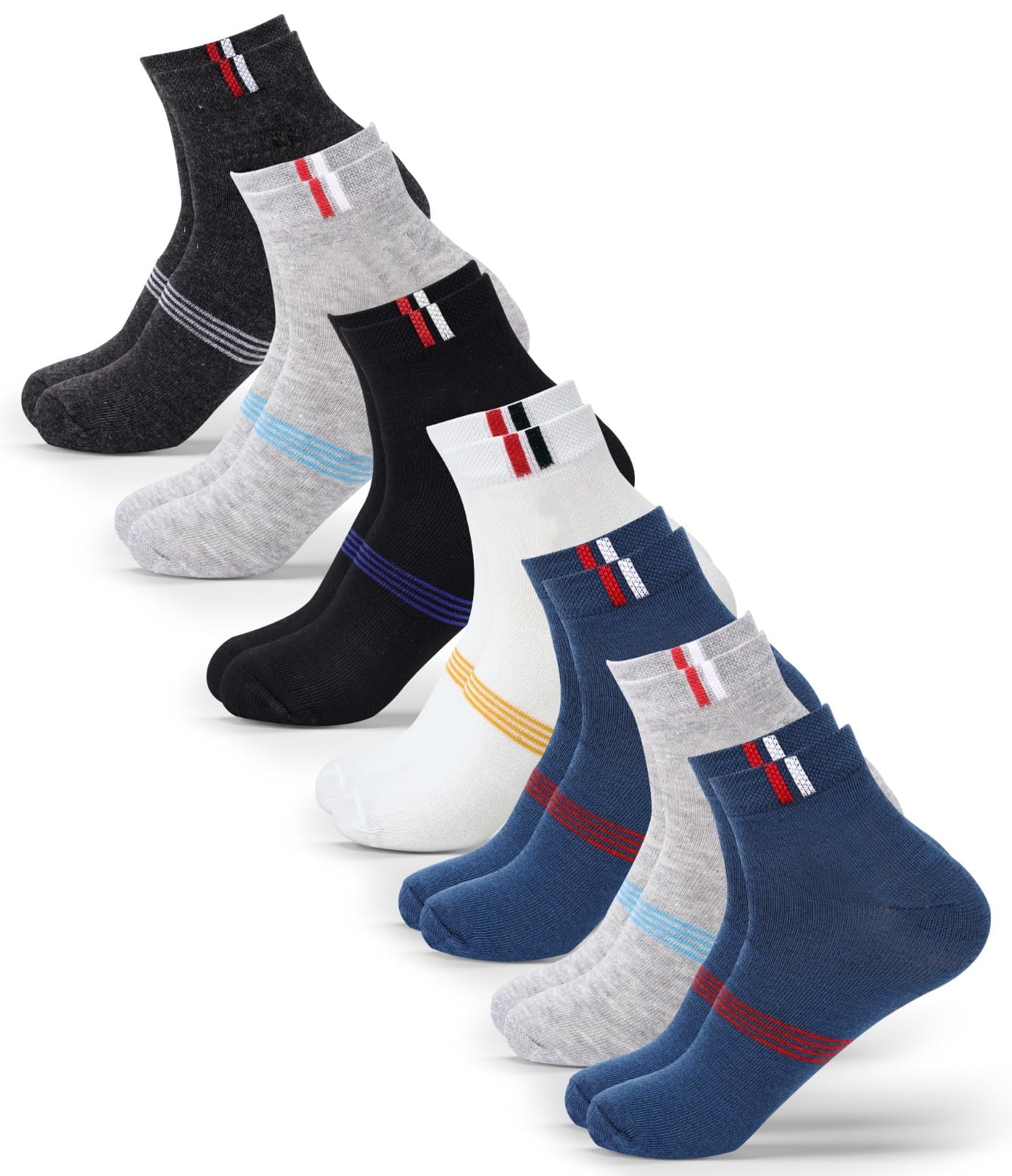 Unisex Cushioned Ankle Socks - Multicolour