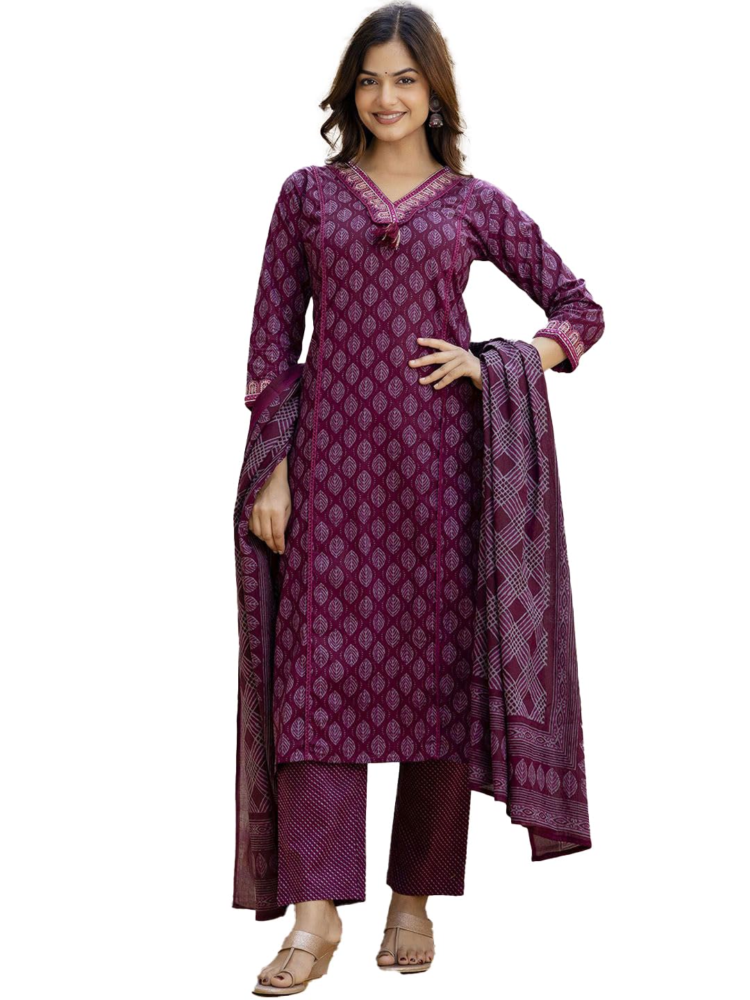 PARTHVI Women's Cotton Printed Kurta