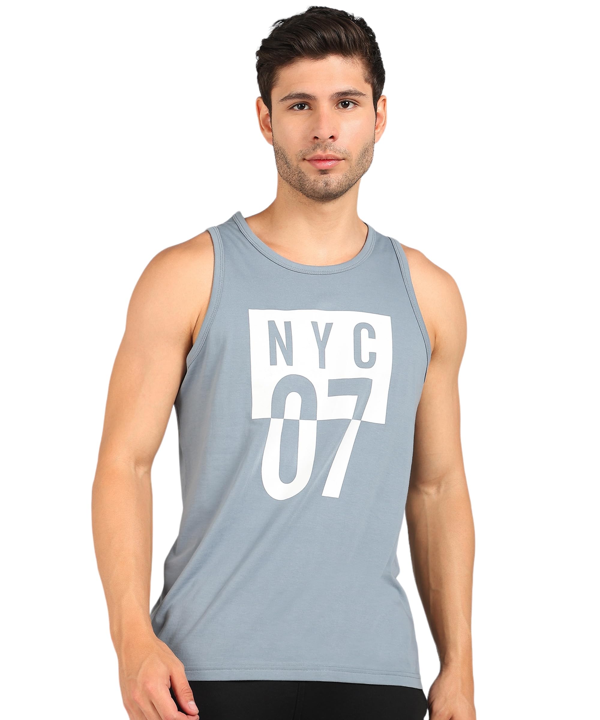 Alan Jones Men's Printed Sleeveless T-Shirt - Flint Stone