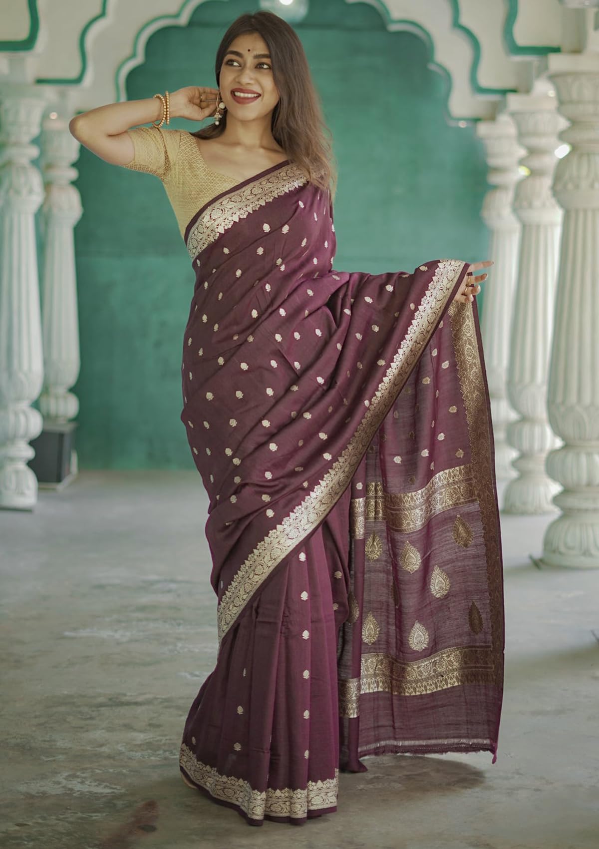 Banarasi Kanchipuram Silk Saree for Women - Image 5