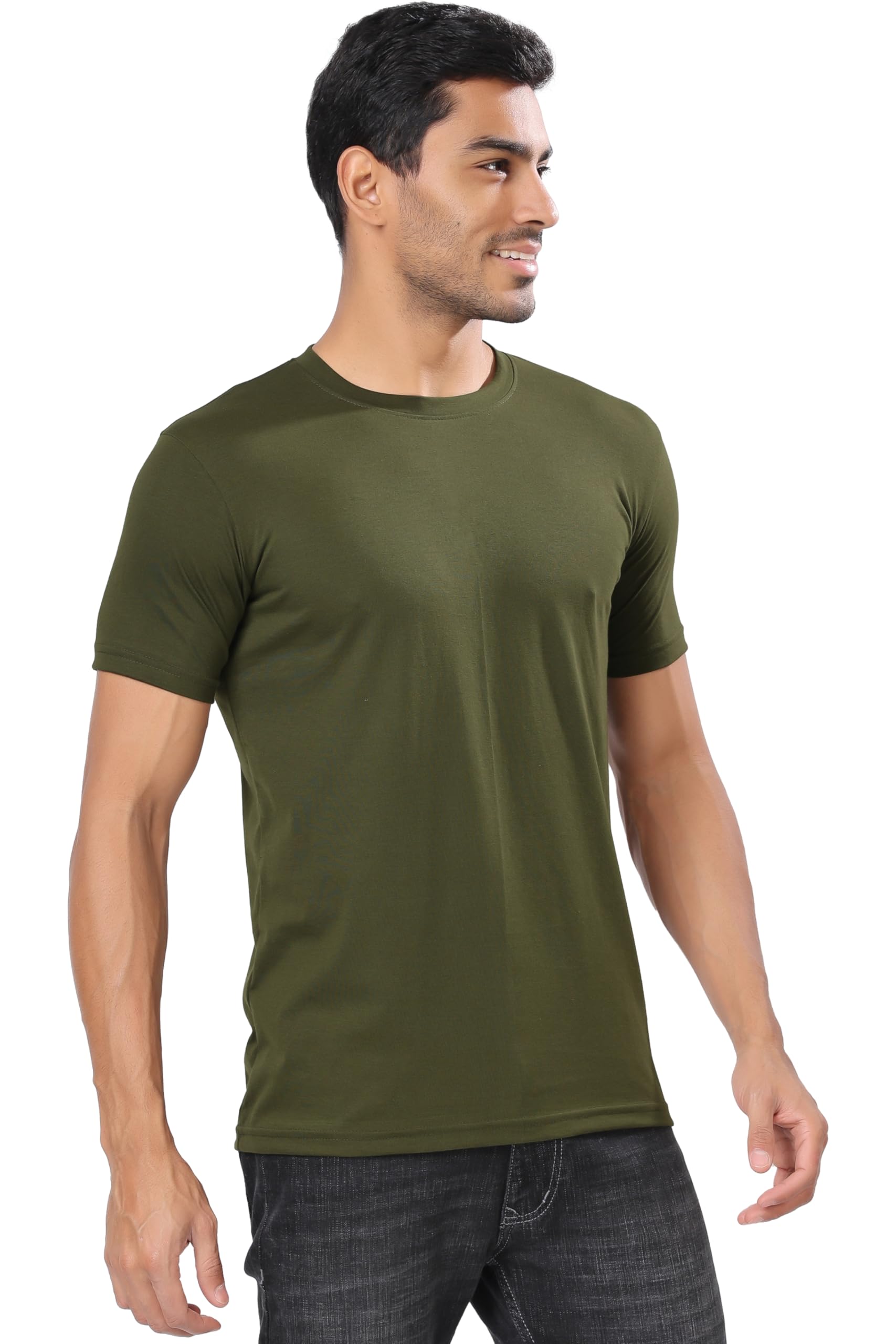 London Hills Men T-Shirt - Olive Green - Image 4