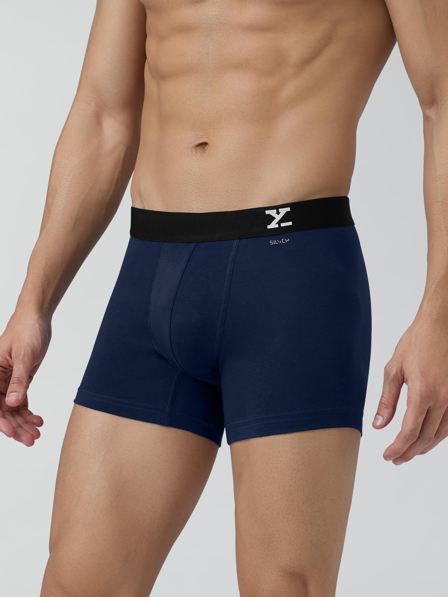 XYXX Men's Micro Modal Trunk - Black Iris+Horizon Blue - Image 3