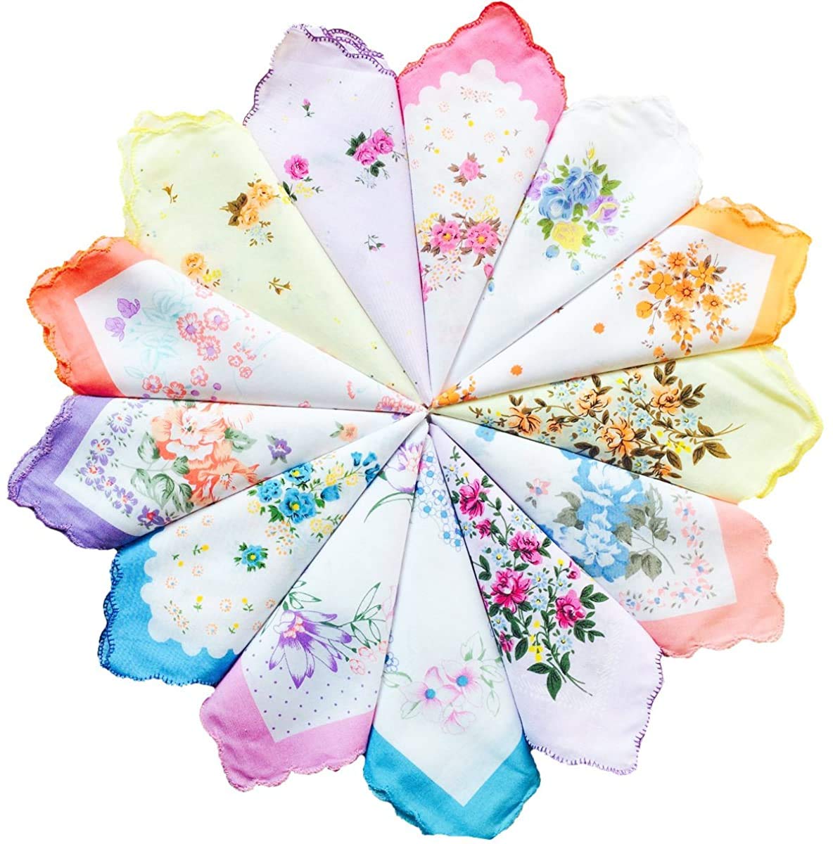 S4S Women's Cotton Cut Work Handkerchief - Floral - Image 3