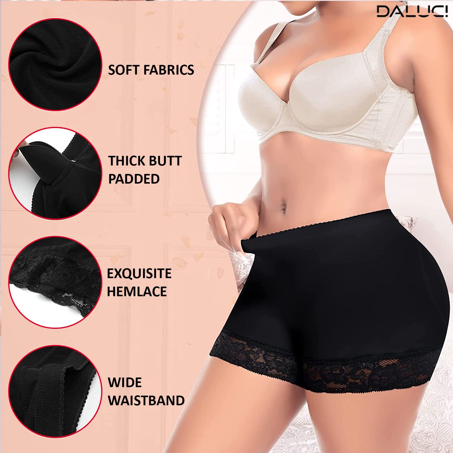 DALUCI Seamless Padded Butt Lifter Shapewear for Women - Image 4