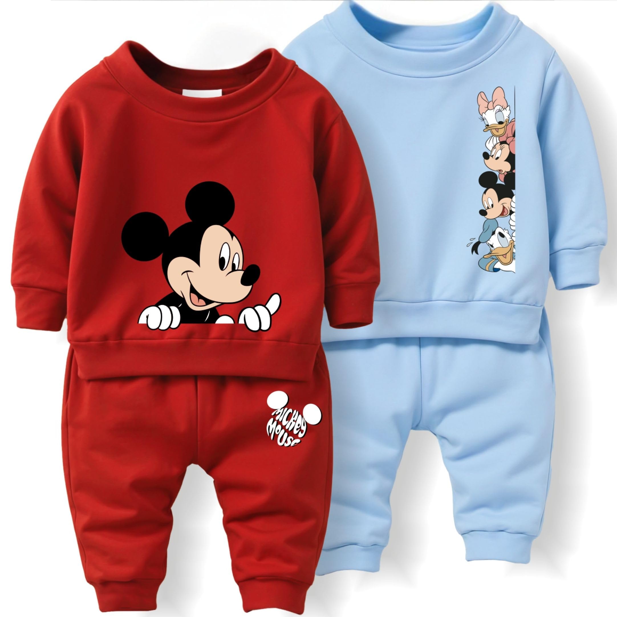 minicult Kids Cotton Printed Sweatshirt and Pant Set