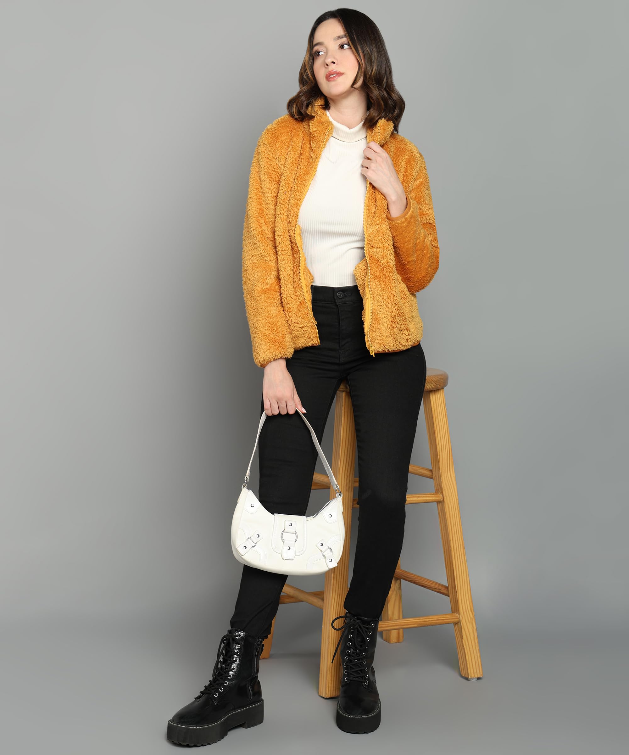 Alan Jones Women's Yellow Fleece Jacket - Image 2