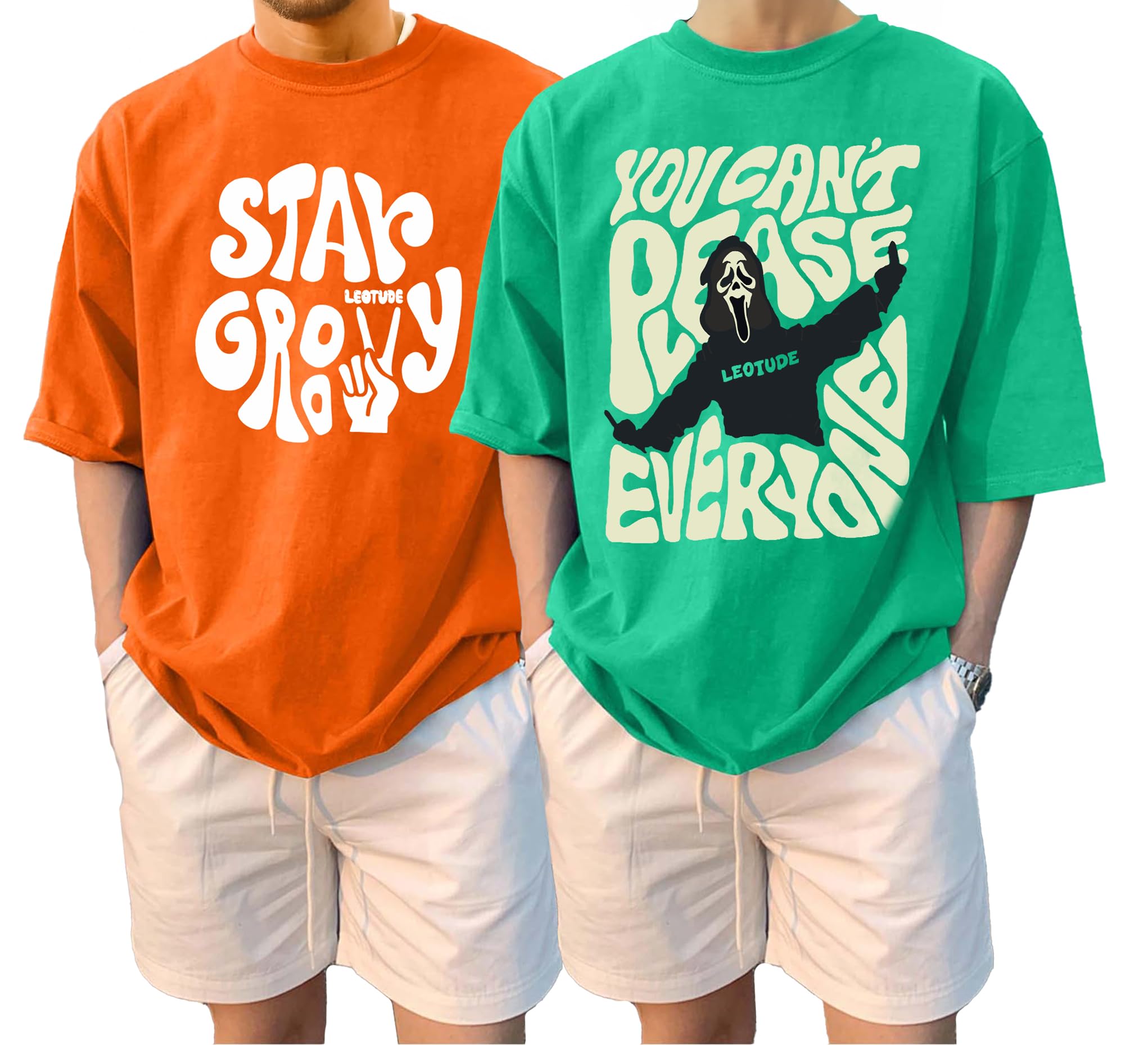 LEOTUDE Men Cottonblend Tshirt