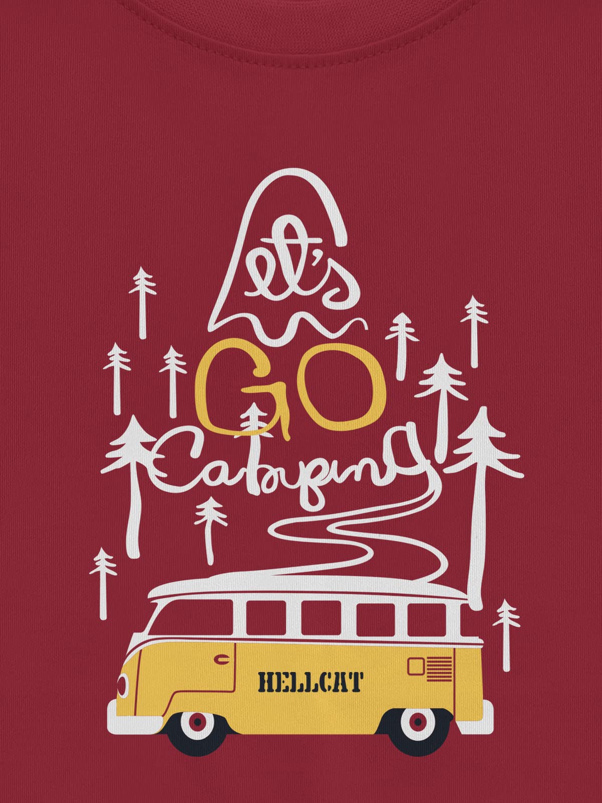 HELLCAT Boys Maroon Yellow Typographic T-Shirt - Image 5